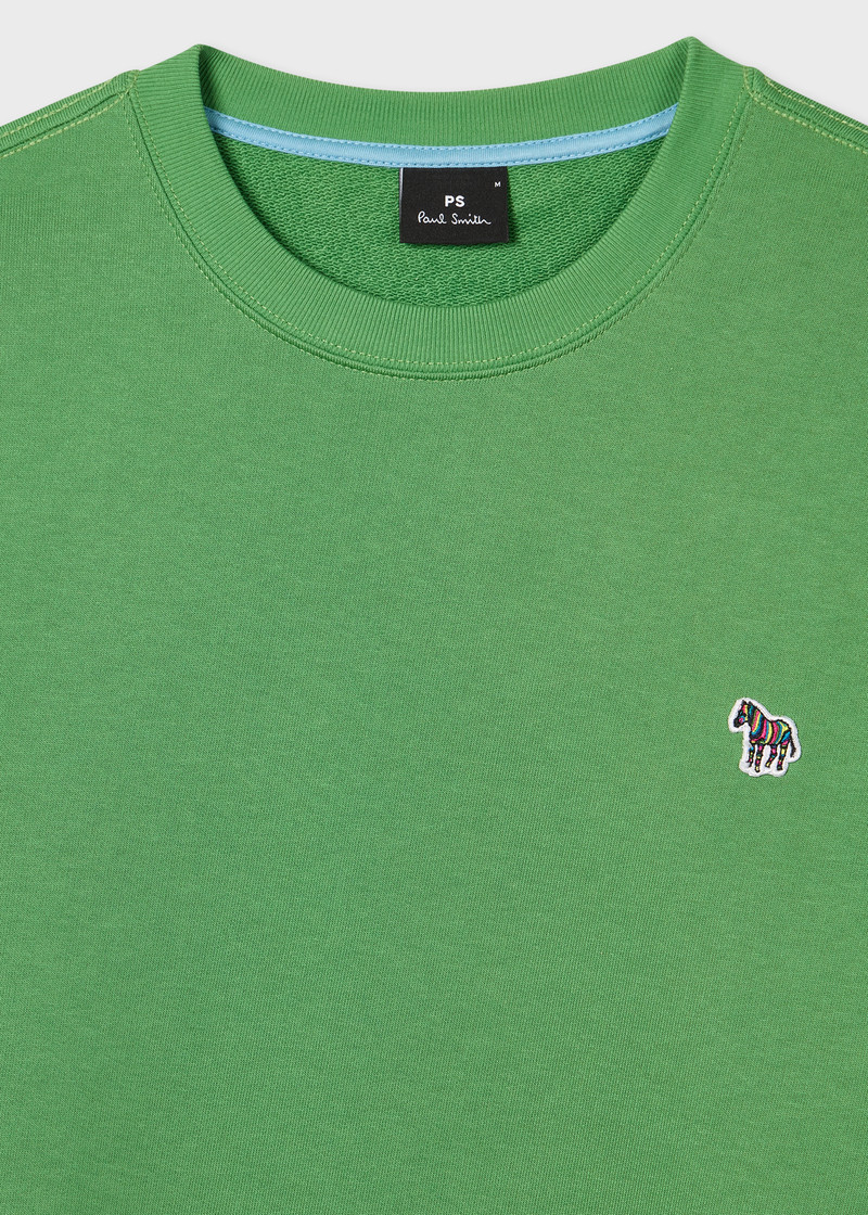 Paul Smith Mid Green Organic Cotton Zebra Logo Sweatshirt outlook