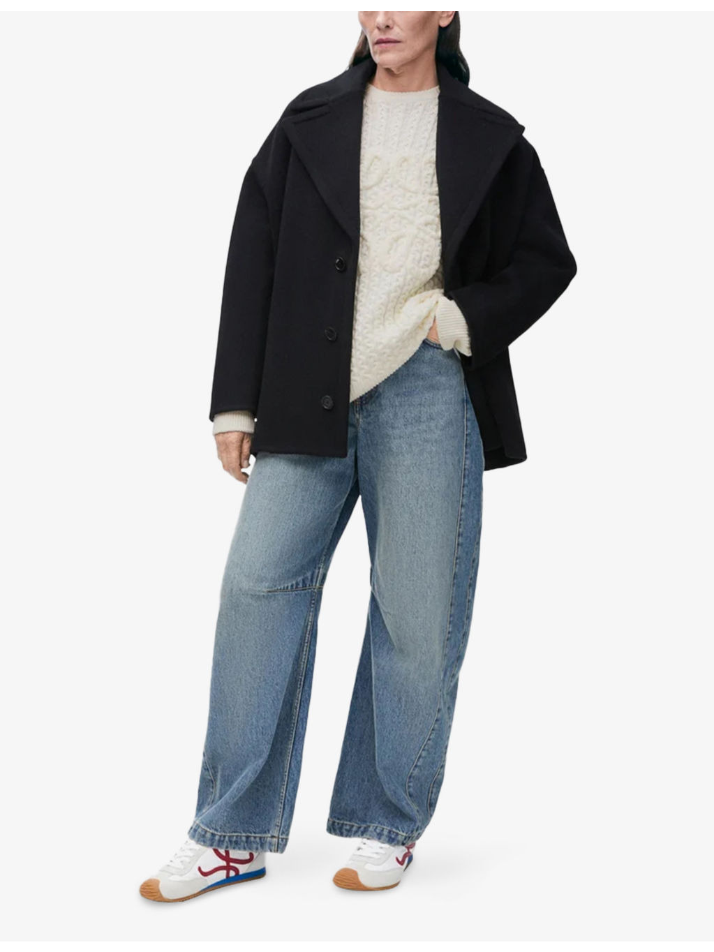 Single-Breasted Relaxed-Fit Wool Coat - 2