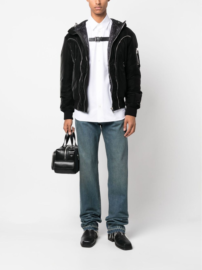 VERSACE zip-detail puffer jacket outlook