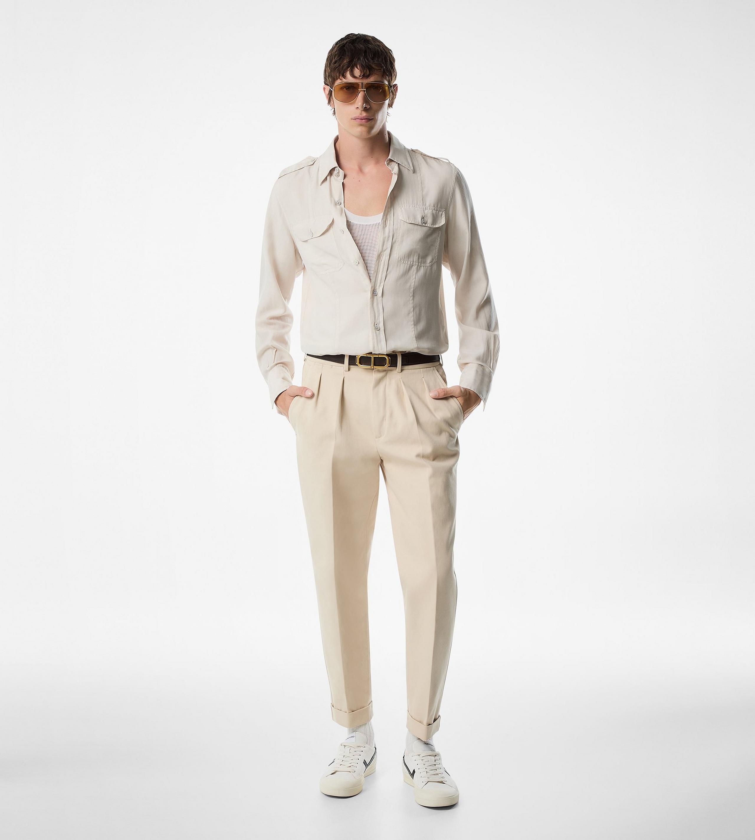 WASHED TWILL MILITARY SHIRT - 2