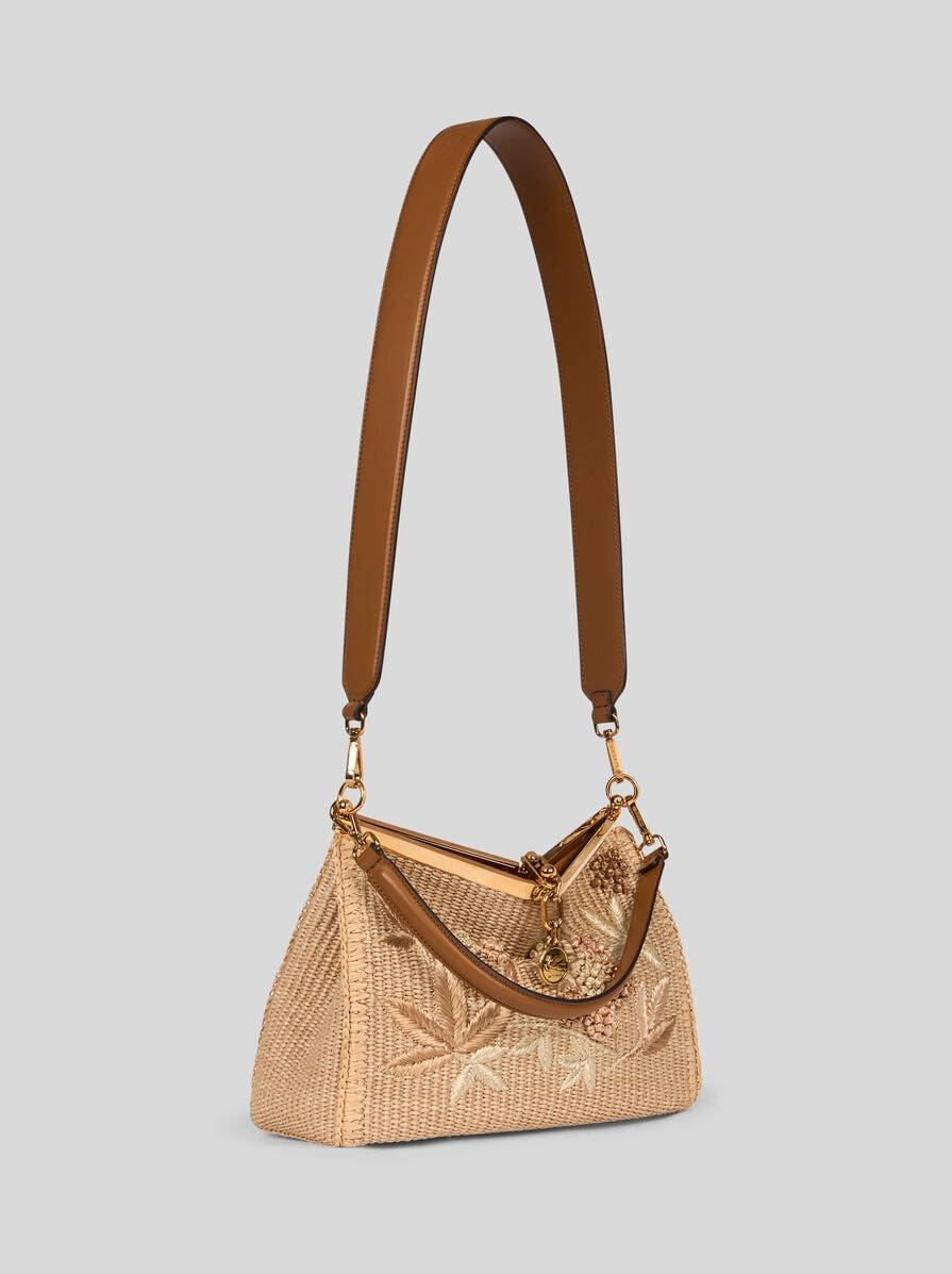 MEDIUM WOVEN RAFFIA VELA BAG - 6