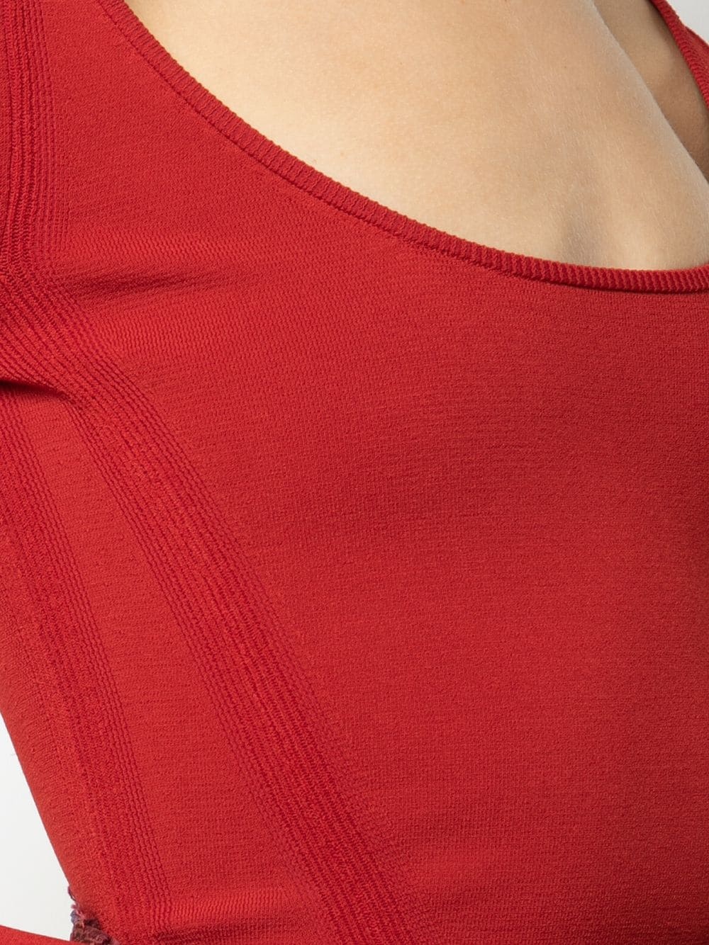 wide scoop-neck knit top - 5