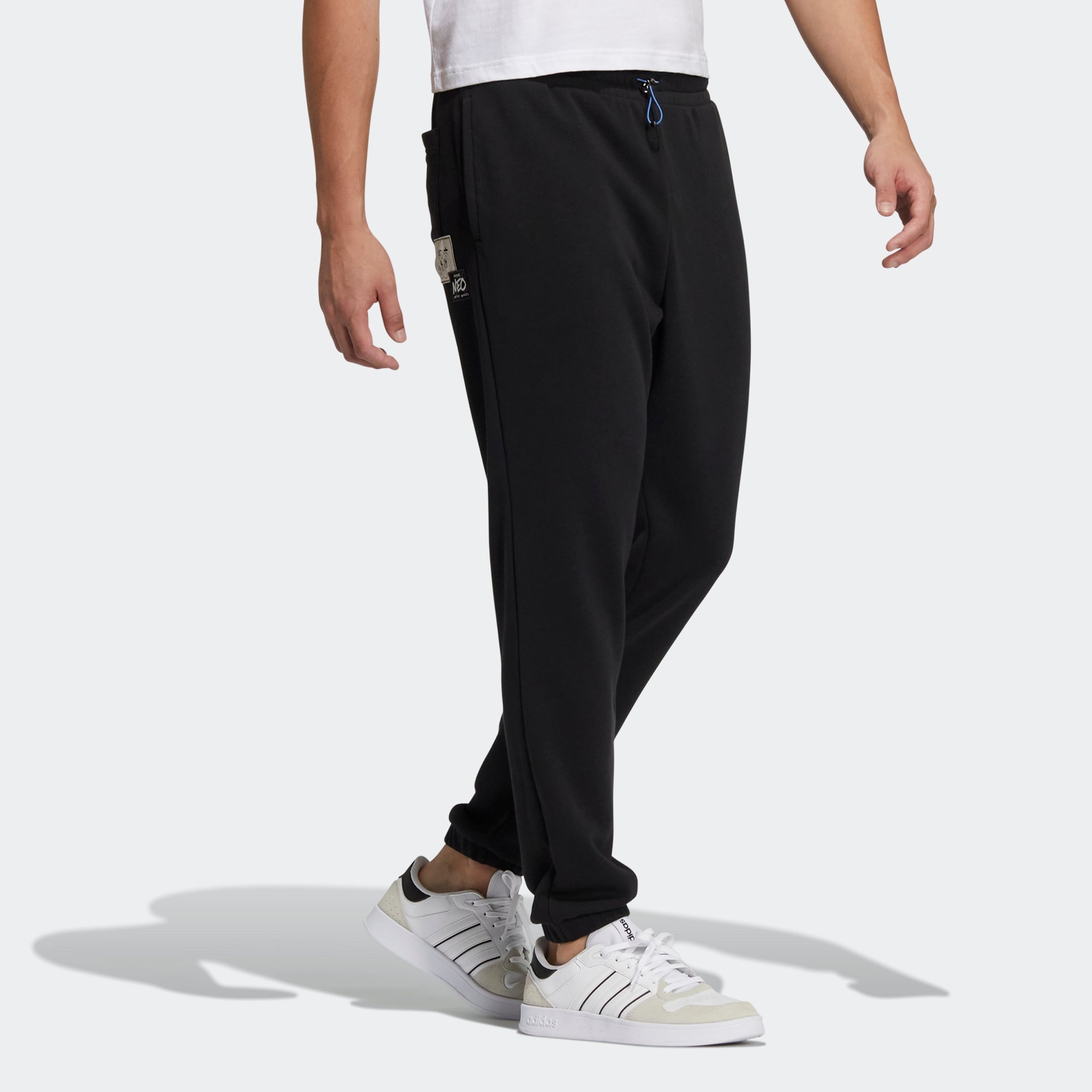 Men's adidas neo Radio W TP Multi-Color Logo Sports Pants/Trousers/Joggers Black HG9042 - 4