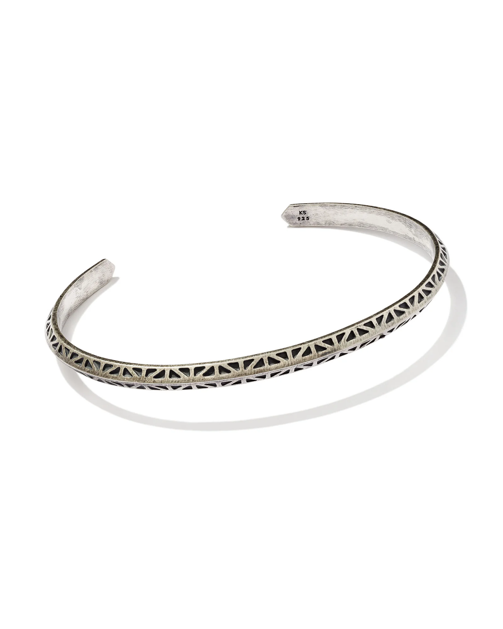 Hicks Thin Cuff Bracelet in Oxidized Sterling Silver - 1