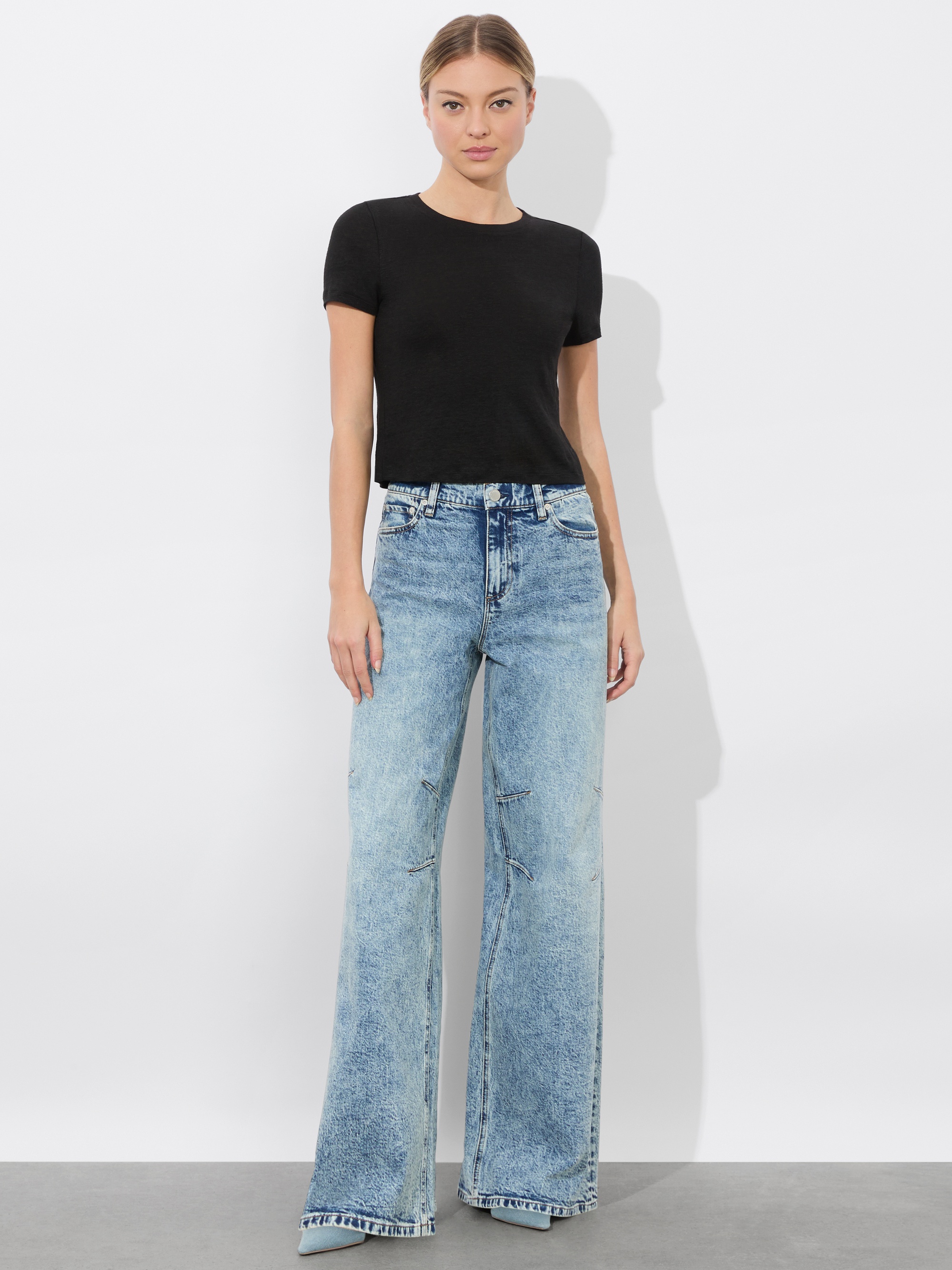 CINDY CROPPED LINEN TEE - 3