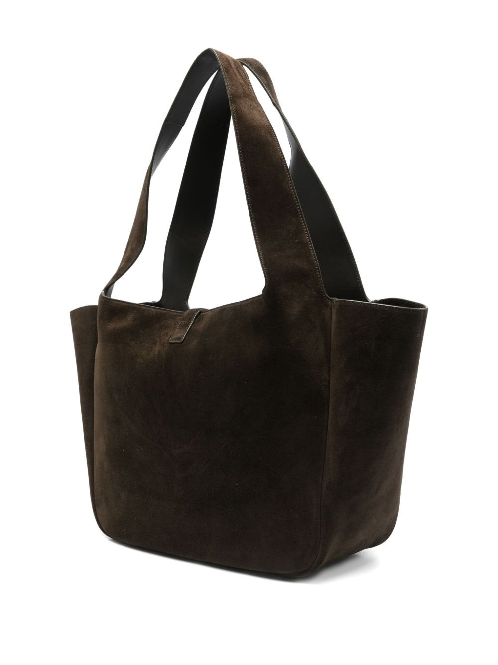 Le 5 à 7 Bea suede logo-plaque tote bag - 3