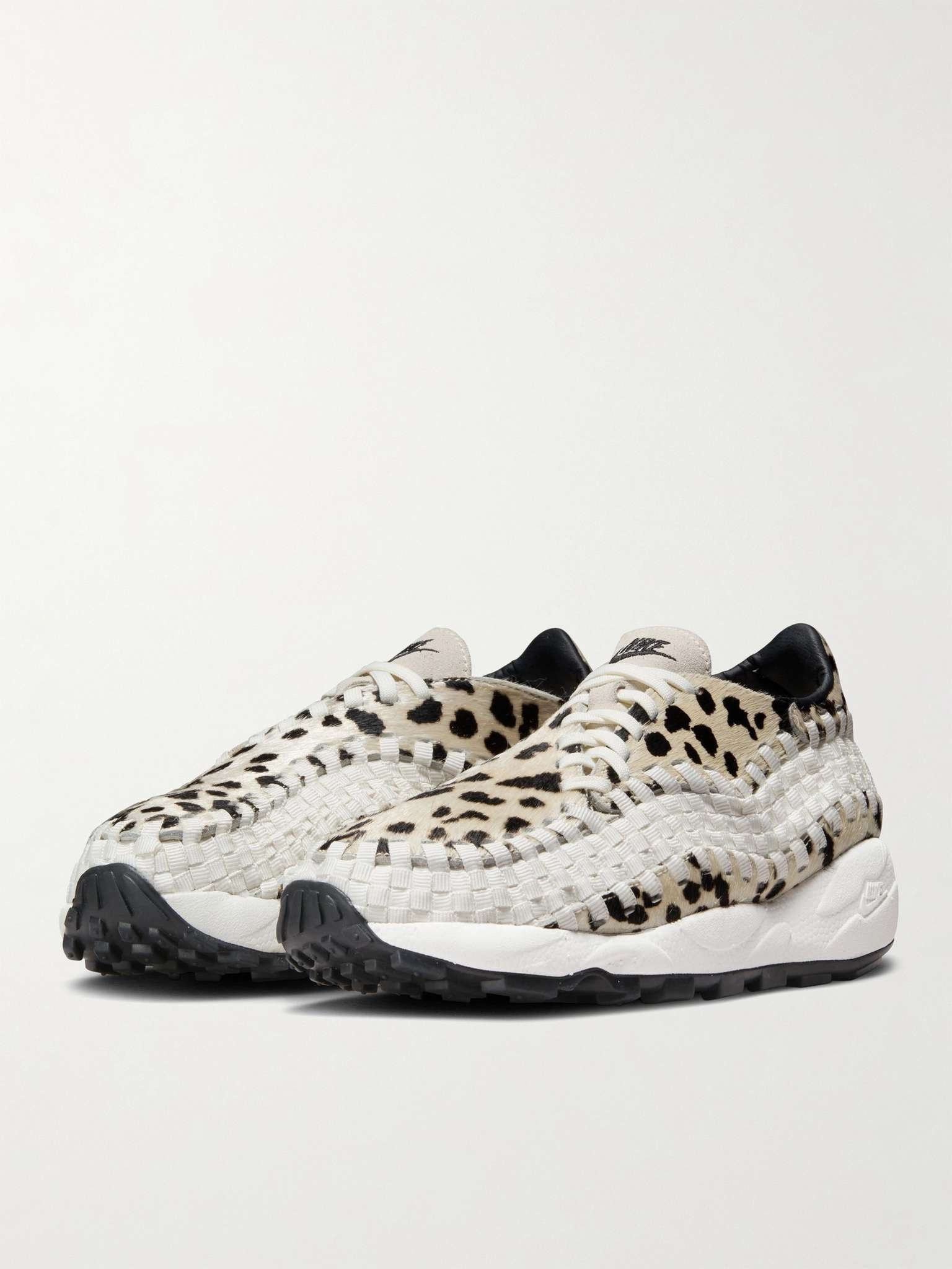 Air Footscape Stretch-Knit and Printed Calf Hair Sneakers - 3