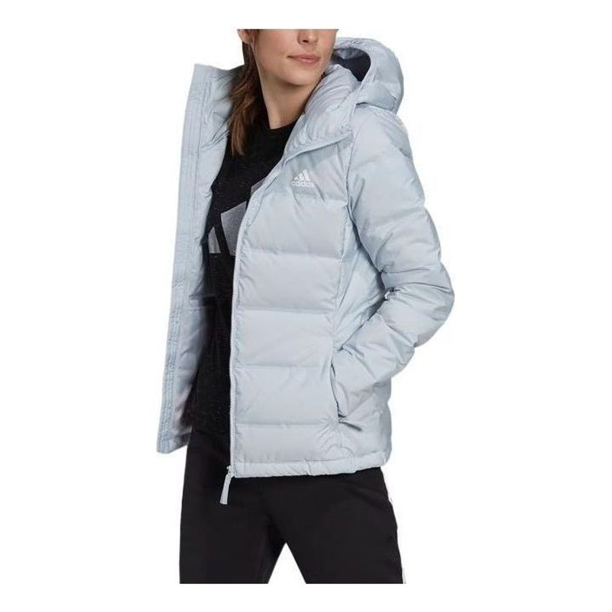 (WMNS) adidas Helionic Down Jacket 'White' GQ7133 - 2