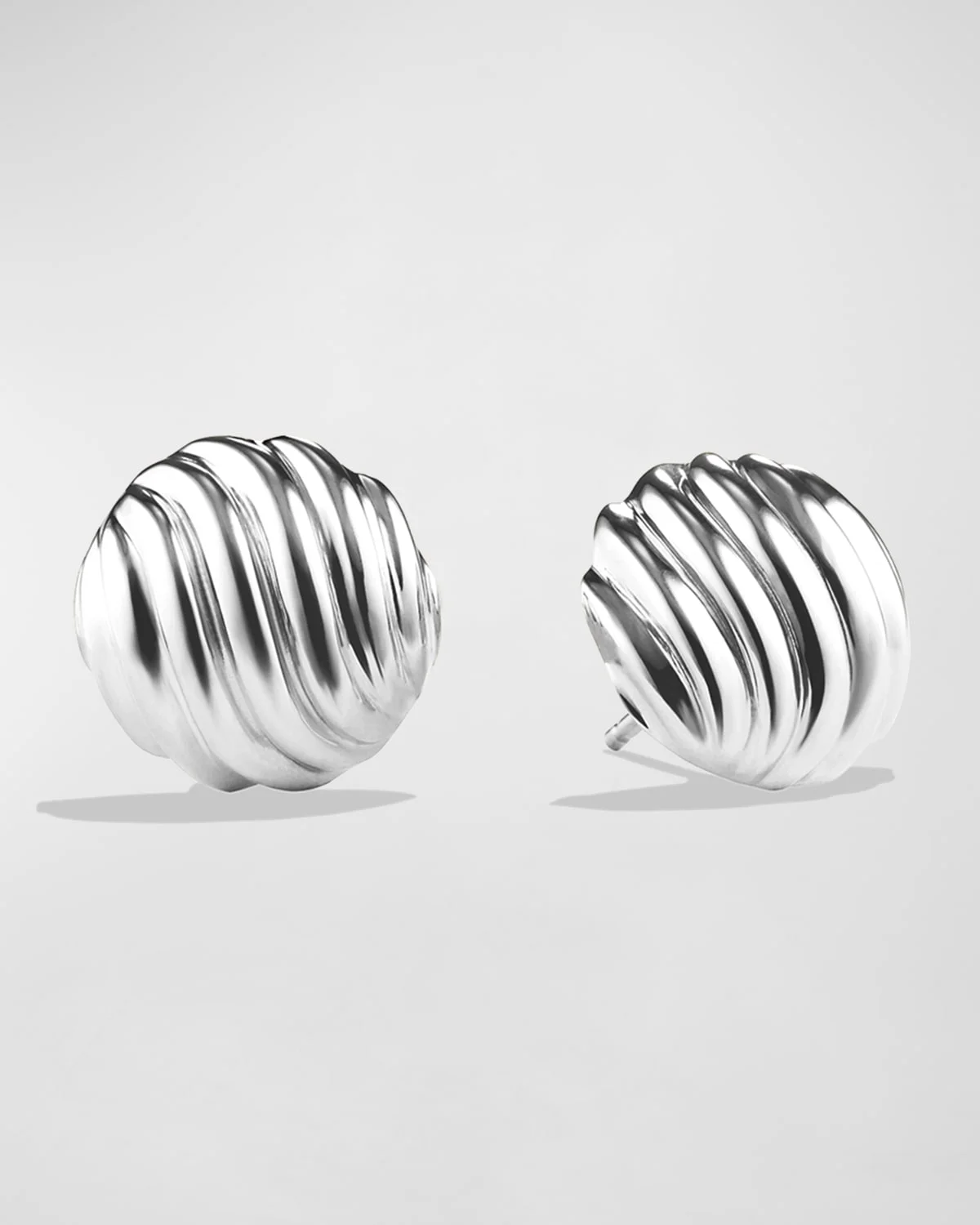 14mm Sculpted Cable Earrings - 1