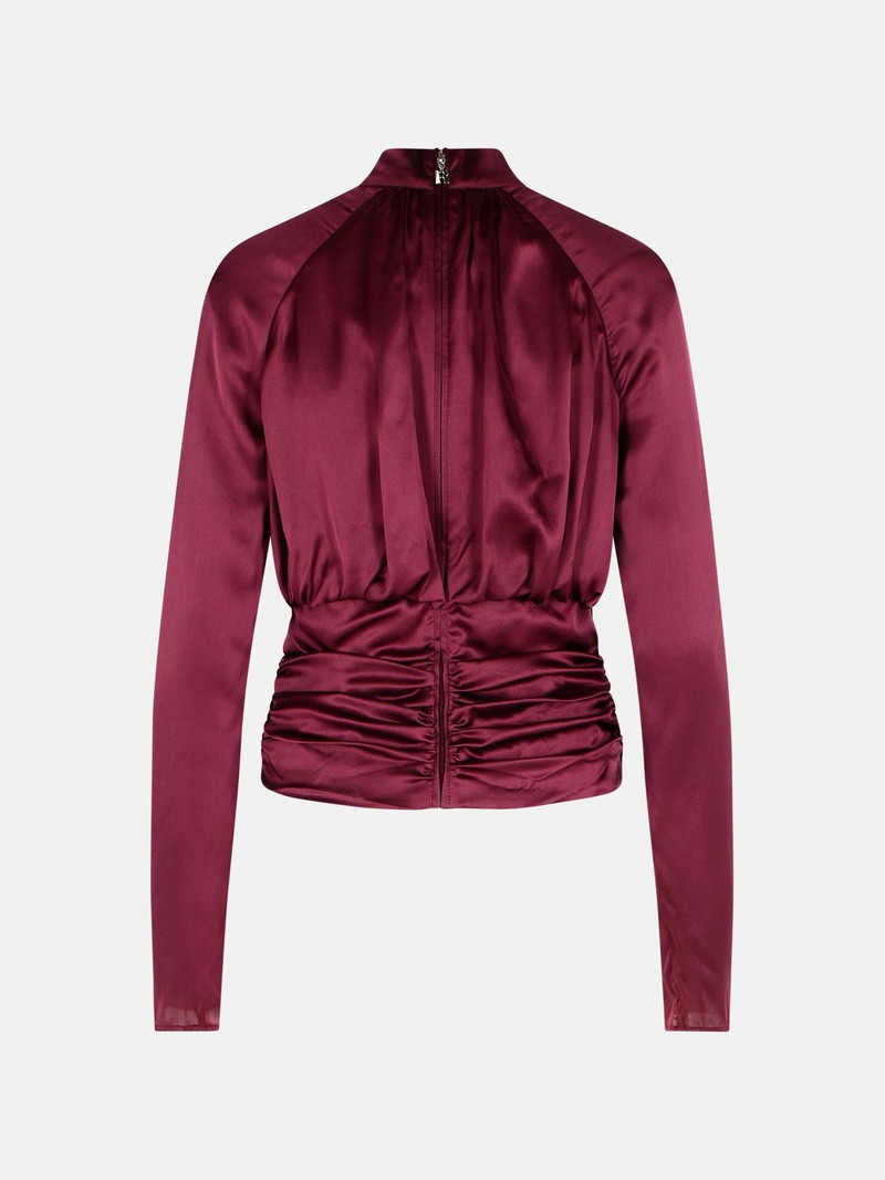 ROTATE 'KALA' BURGUNDY SILK BLOUSE outlook