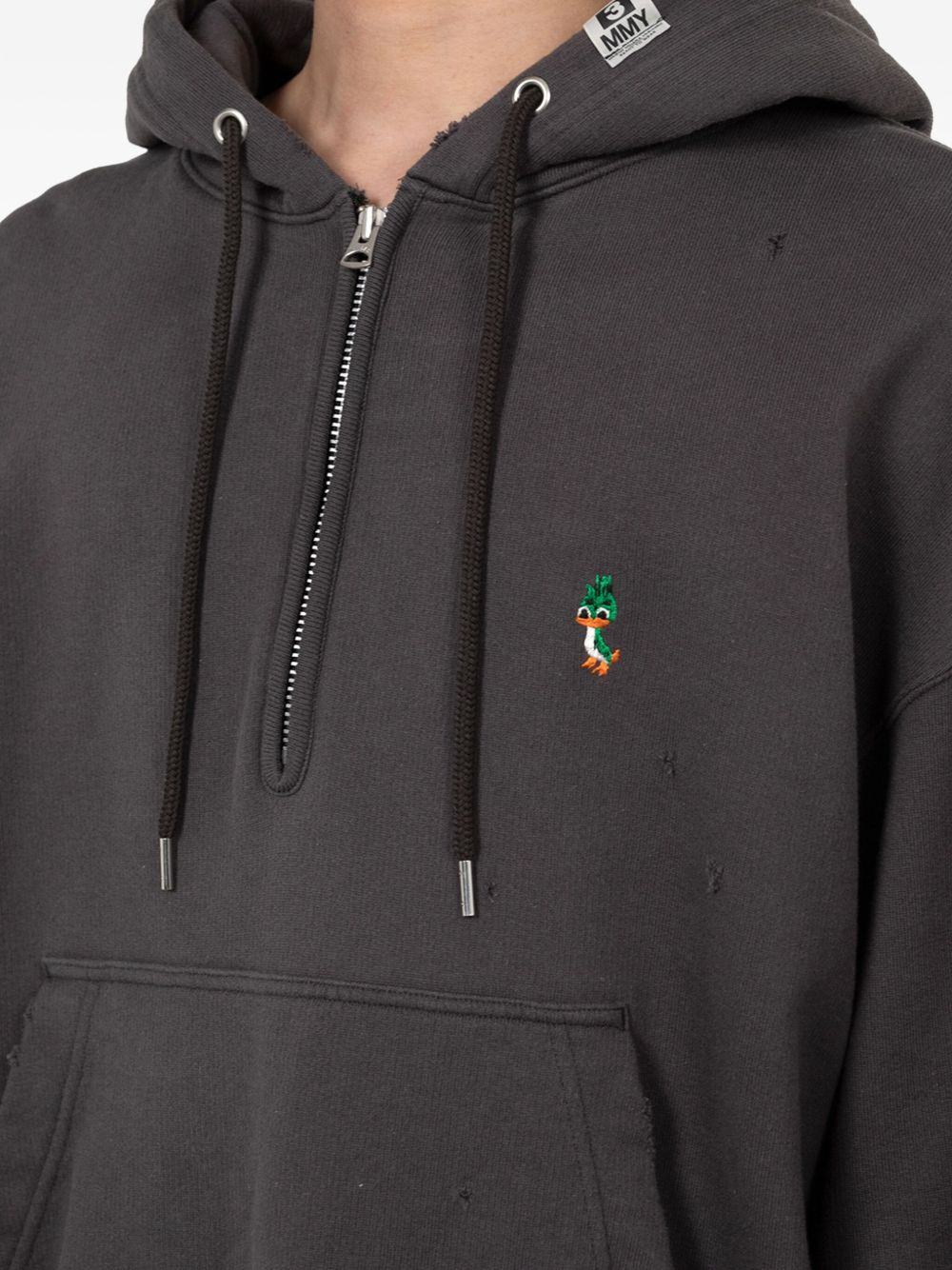 layered distressed hoodie - 4
