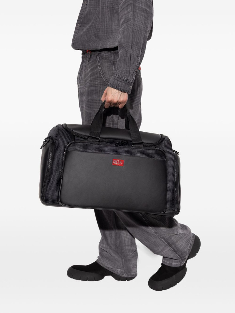 Diesel logo-patch pocket-detail duffle bag outlook