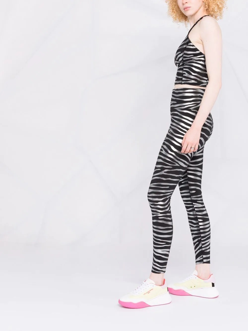 zebra-print training leggings - 6