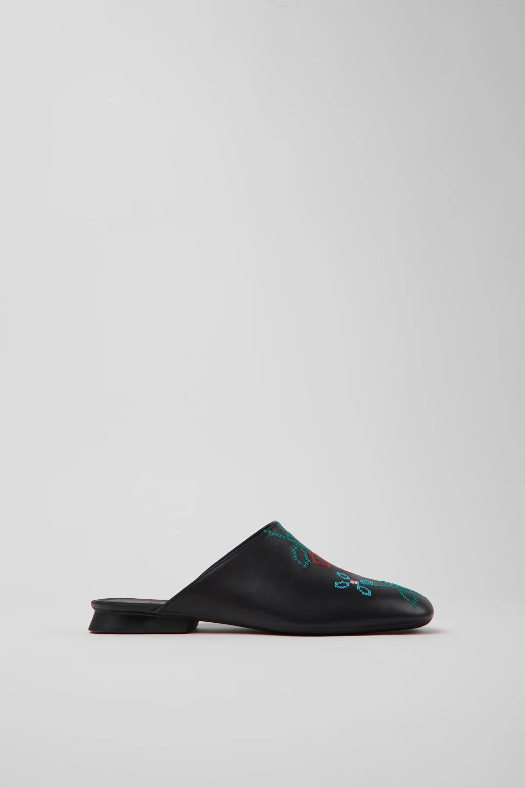 Twins Black Leather Women's Sandal. - 1