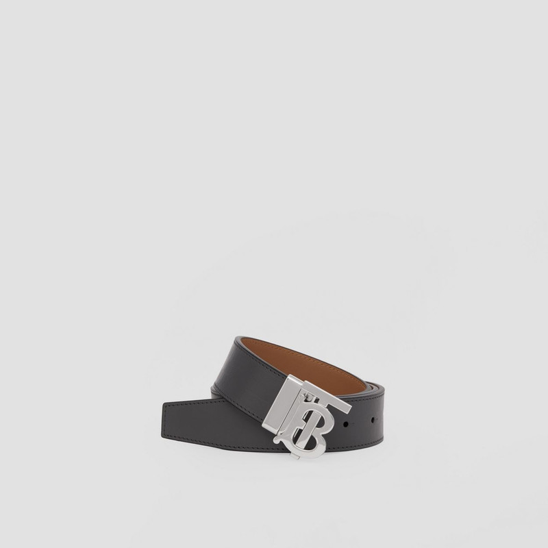 Reversible Monogram Motif Embossed Leather Belt 1