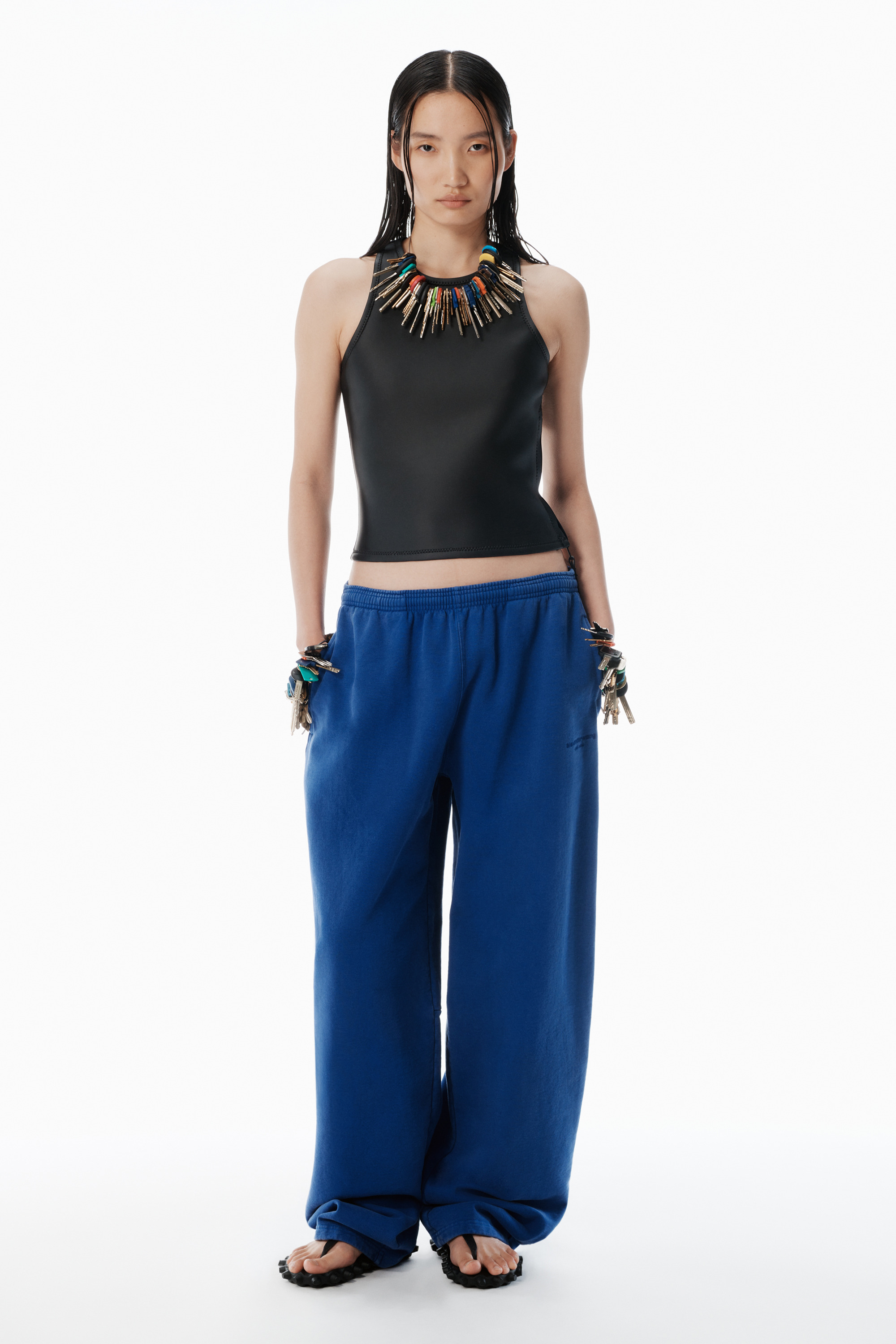 Blue Wide-Leg Sweatpants - 2