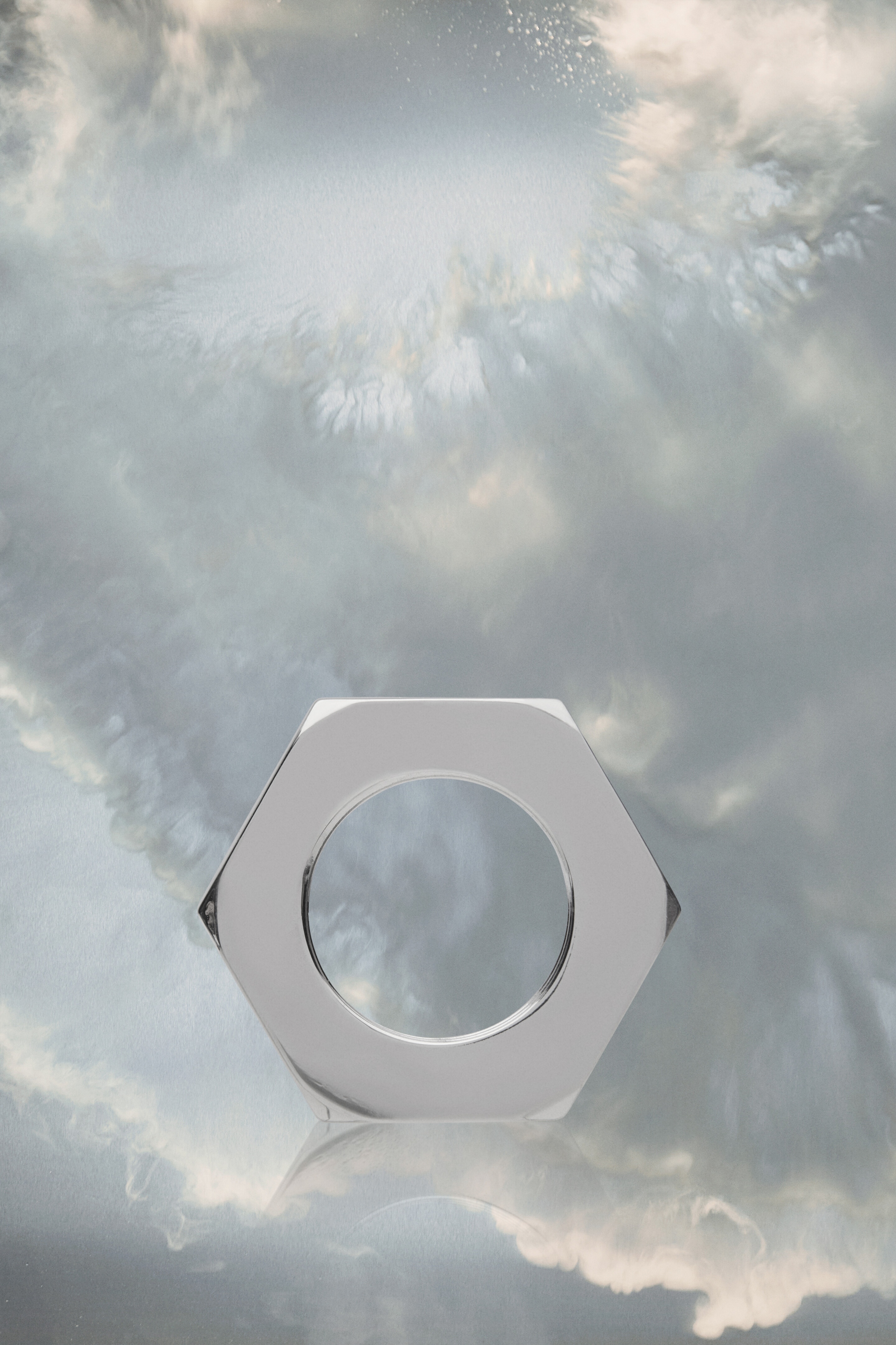 Bolt and nut cut-out earring - 3