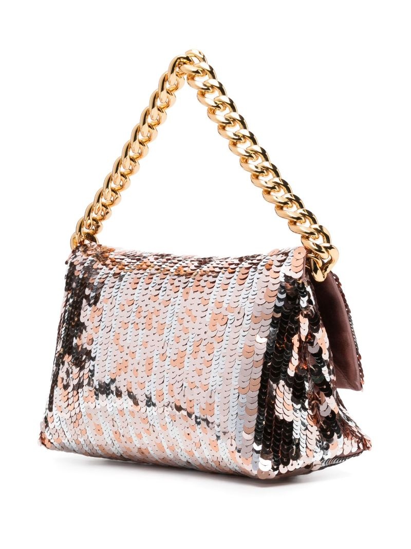 Sequin Embroidery Label Chain bag - 4