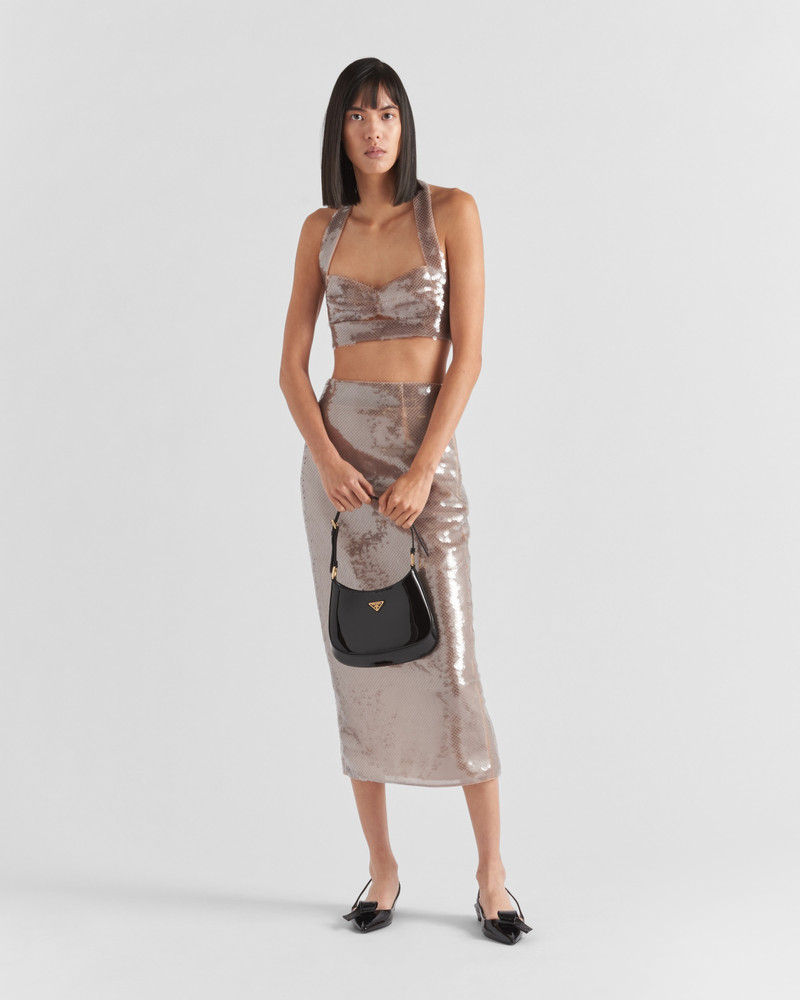 Prada Sequined tulle top outlook