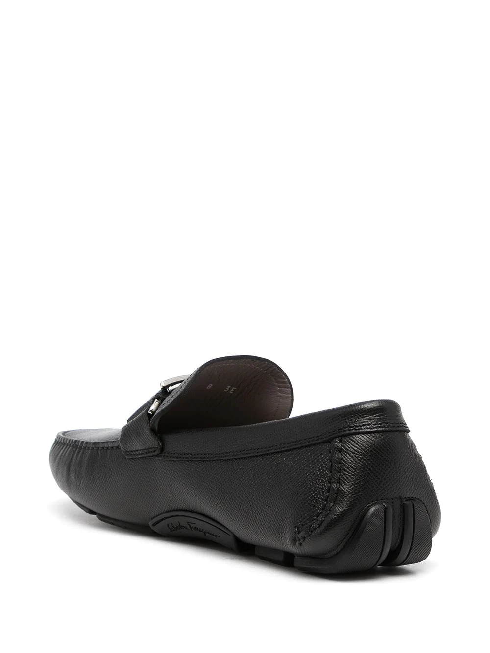 SF-buckle leather loafers - 3