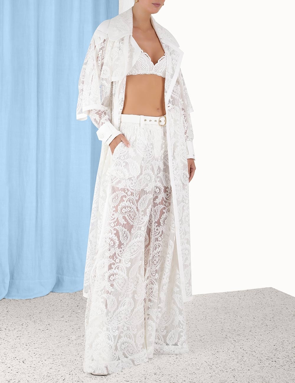 WONDERLAND LACE TRENCH COAT - 8