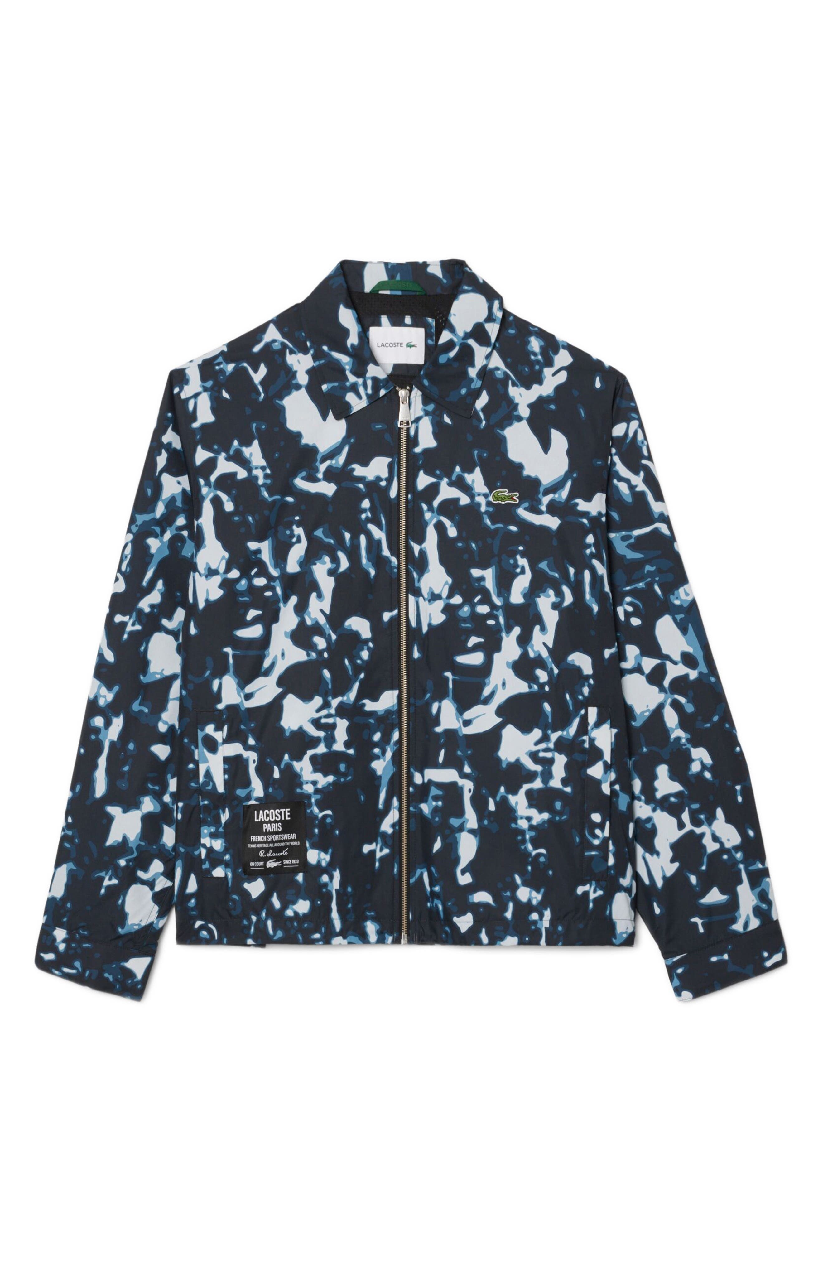 Lacoste Elevated Tennis Water Repellent Zip Jacket in Black/Limestone-Calluna at Nordstrom - 4