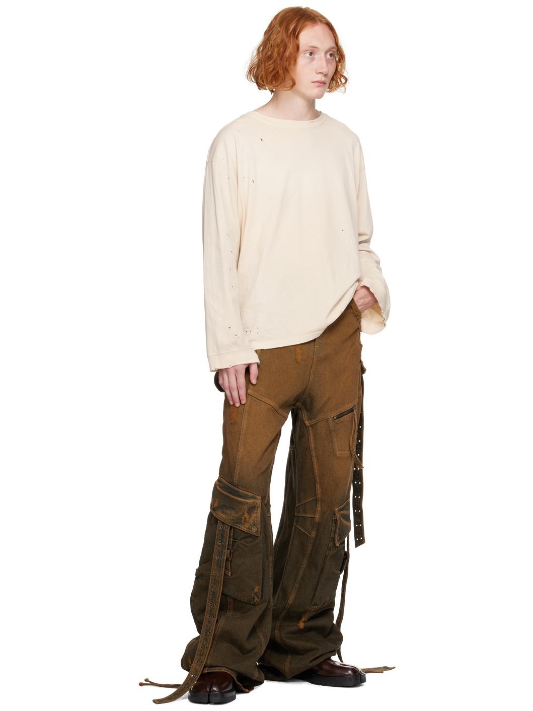 Brown Cargo Elevated Jeans - 4