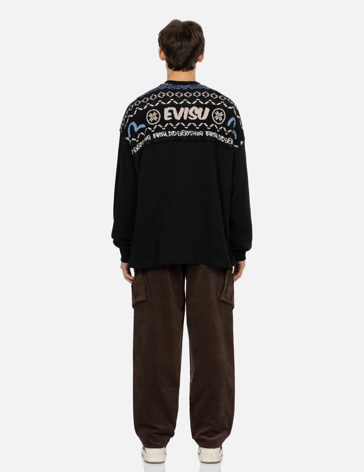 LOGO AND SEAGULL EMBROIDERY RELAX FIT CORDUROY PANTS - 5