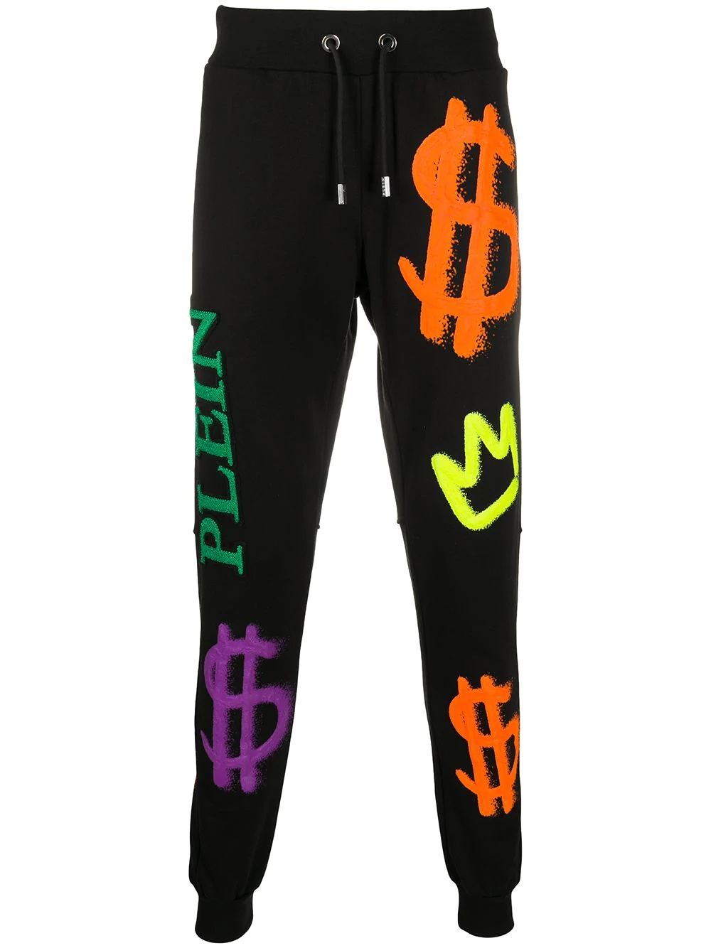 graffiti-print track trousers - 1