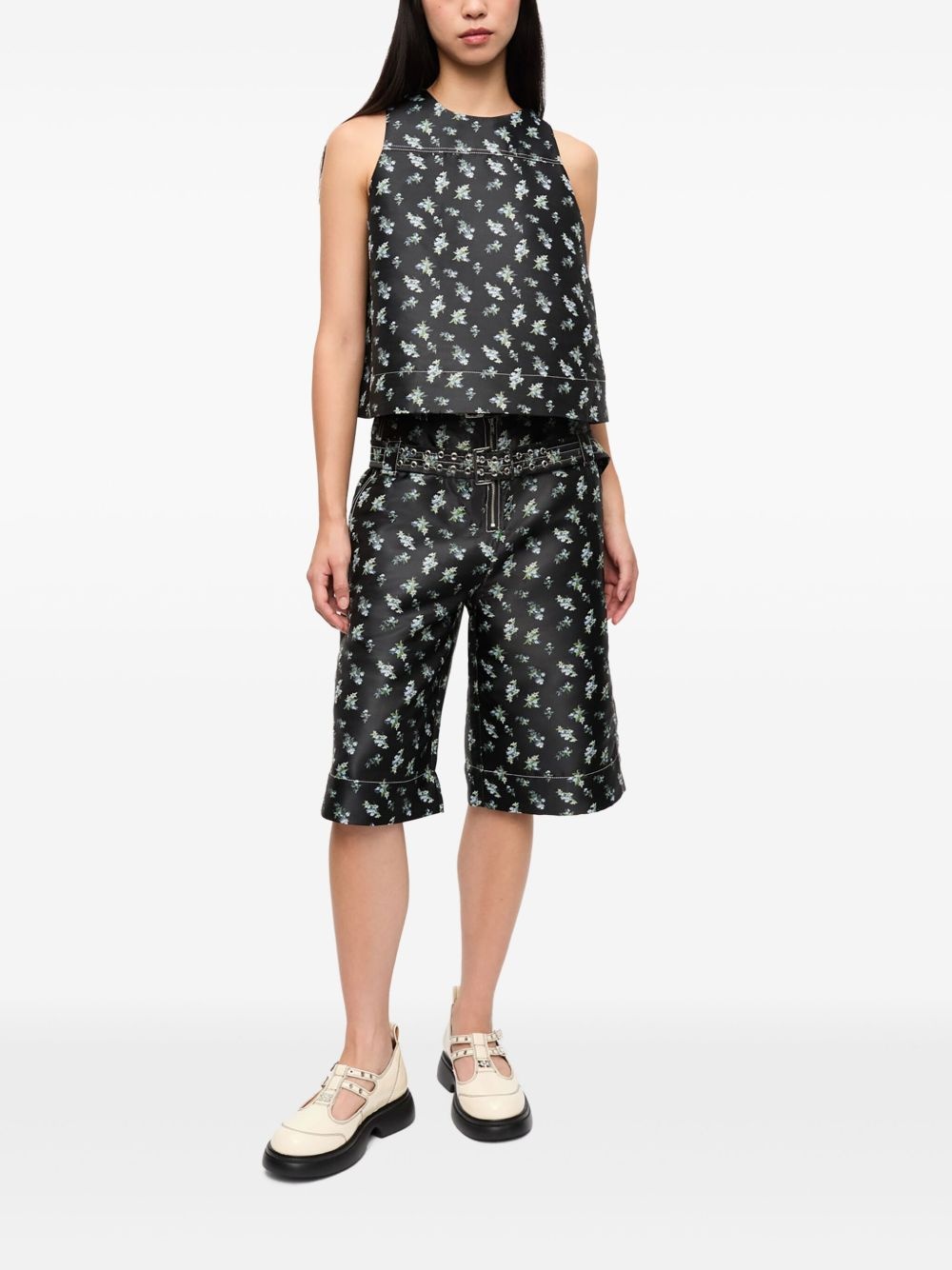 floral-print top - 2