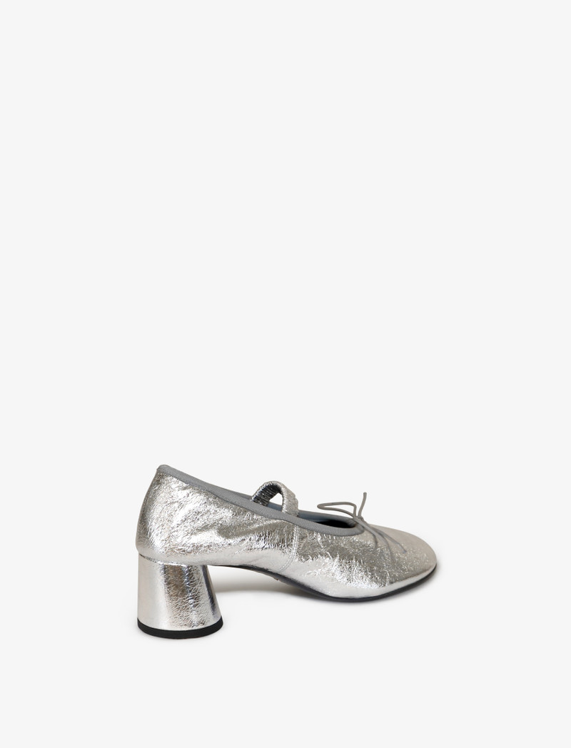 Proenza Schouler Glove Mary Jane Ballet Pumps in Crinkled Metallic outlook