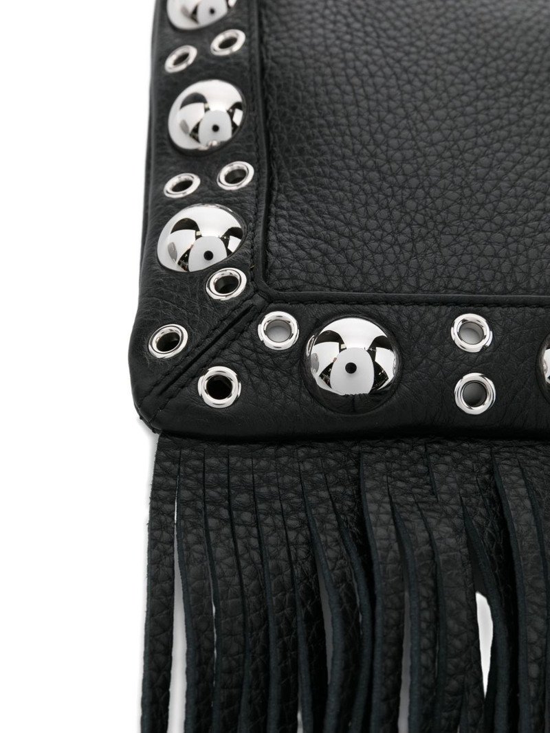 fringed studded shoulder bag 4