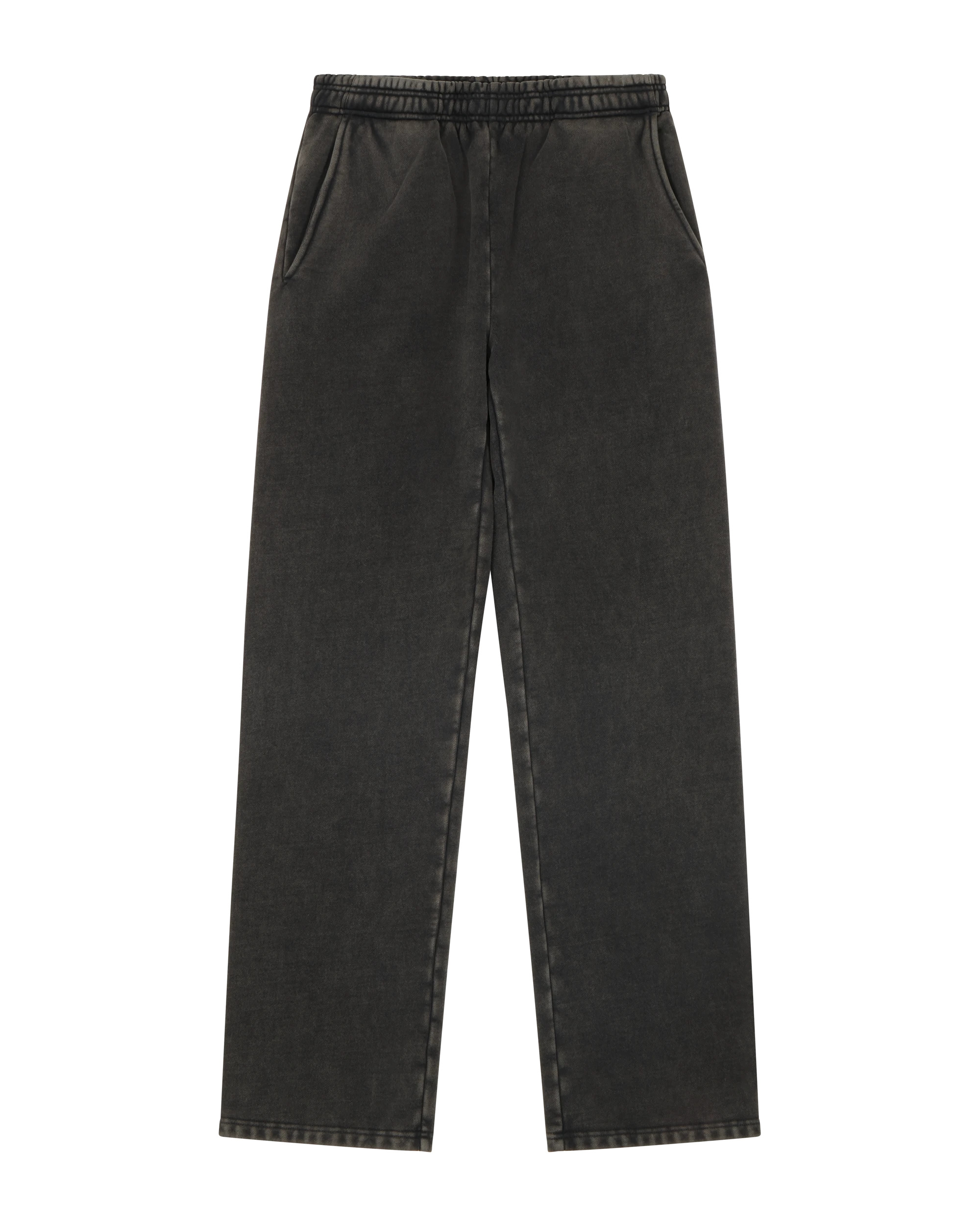 STRAIGHT LEG SWEATPANT WASHED BLACK - 4