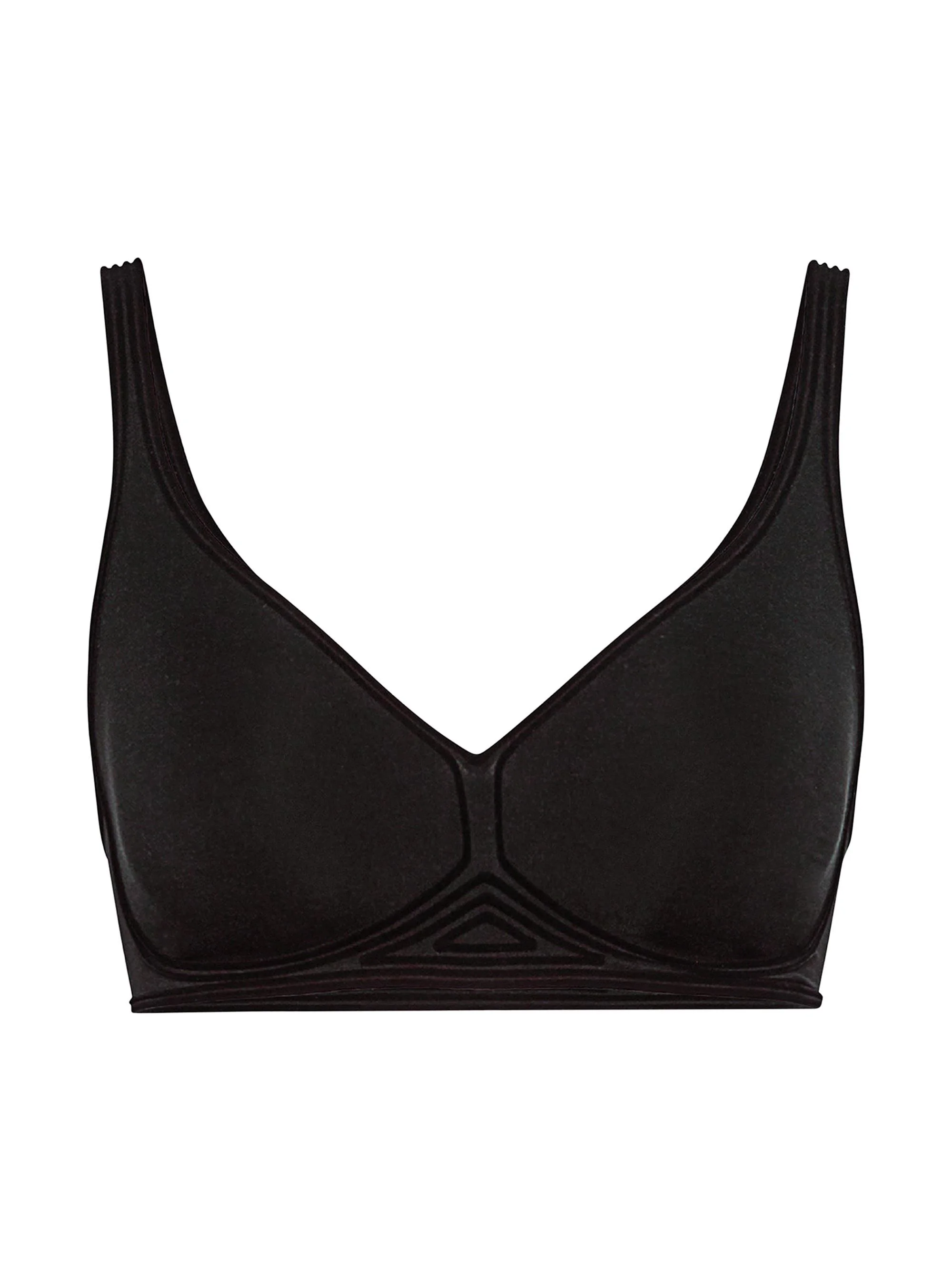 Women's 3W Skin Wireless Bra - Black - 1