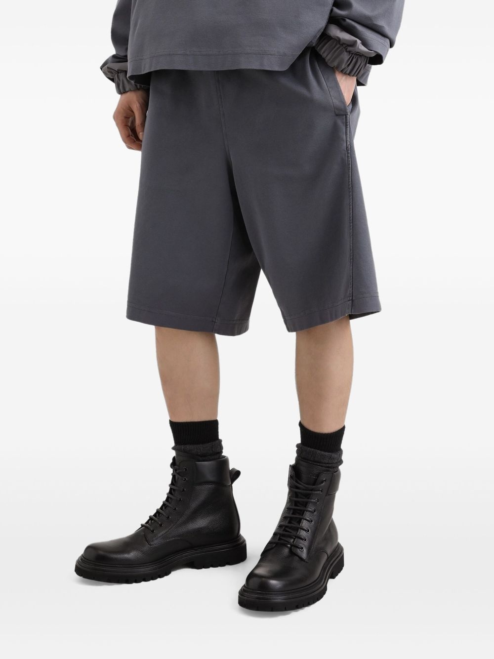 cotton jersey shorts - 4