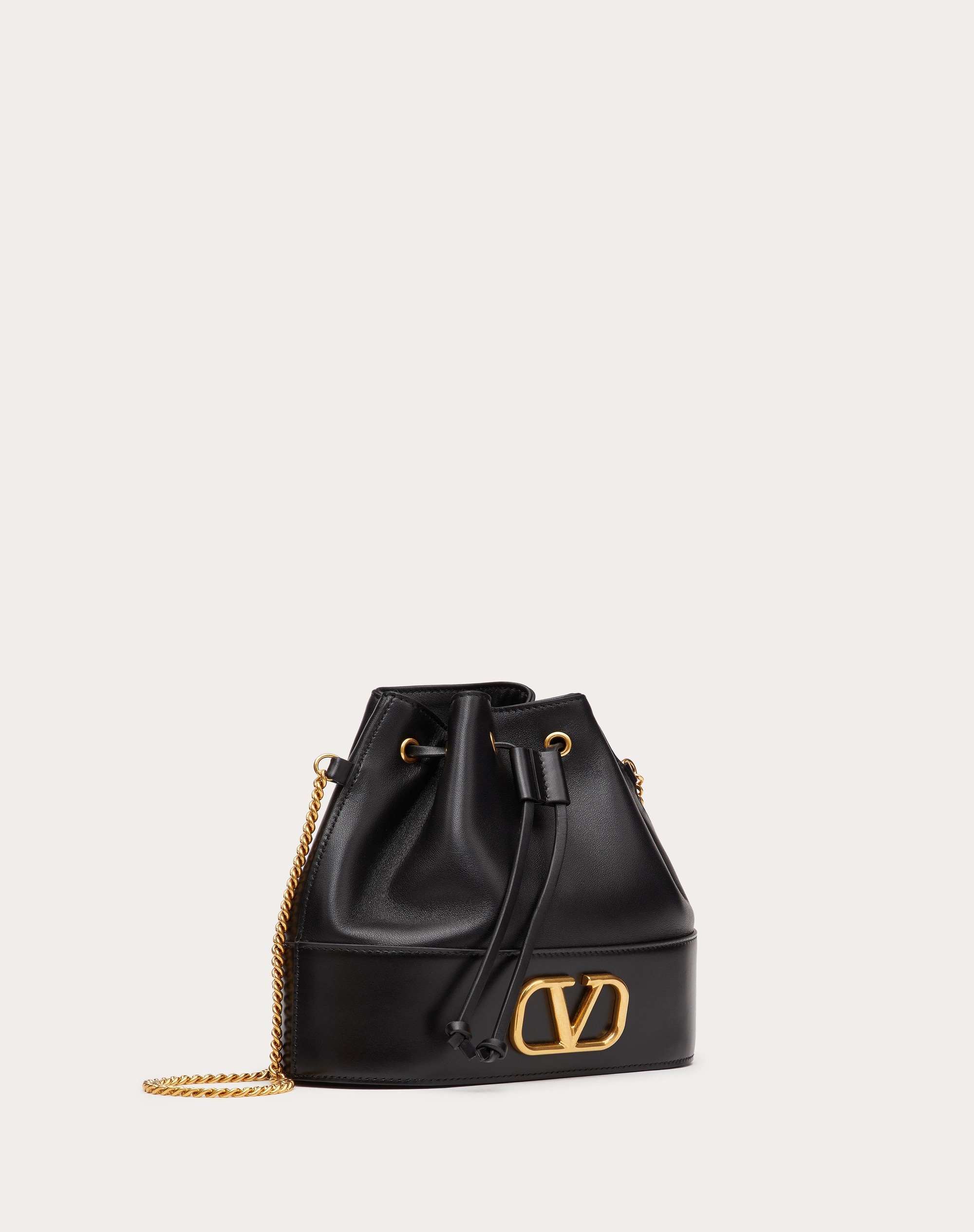 MINI BUCKET BAG IN NAPPA WITH VLOGO SIGNATURE CHAIN - 2