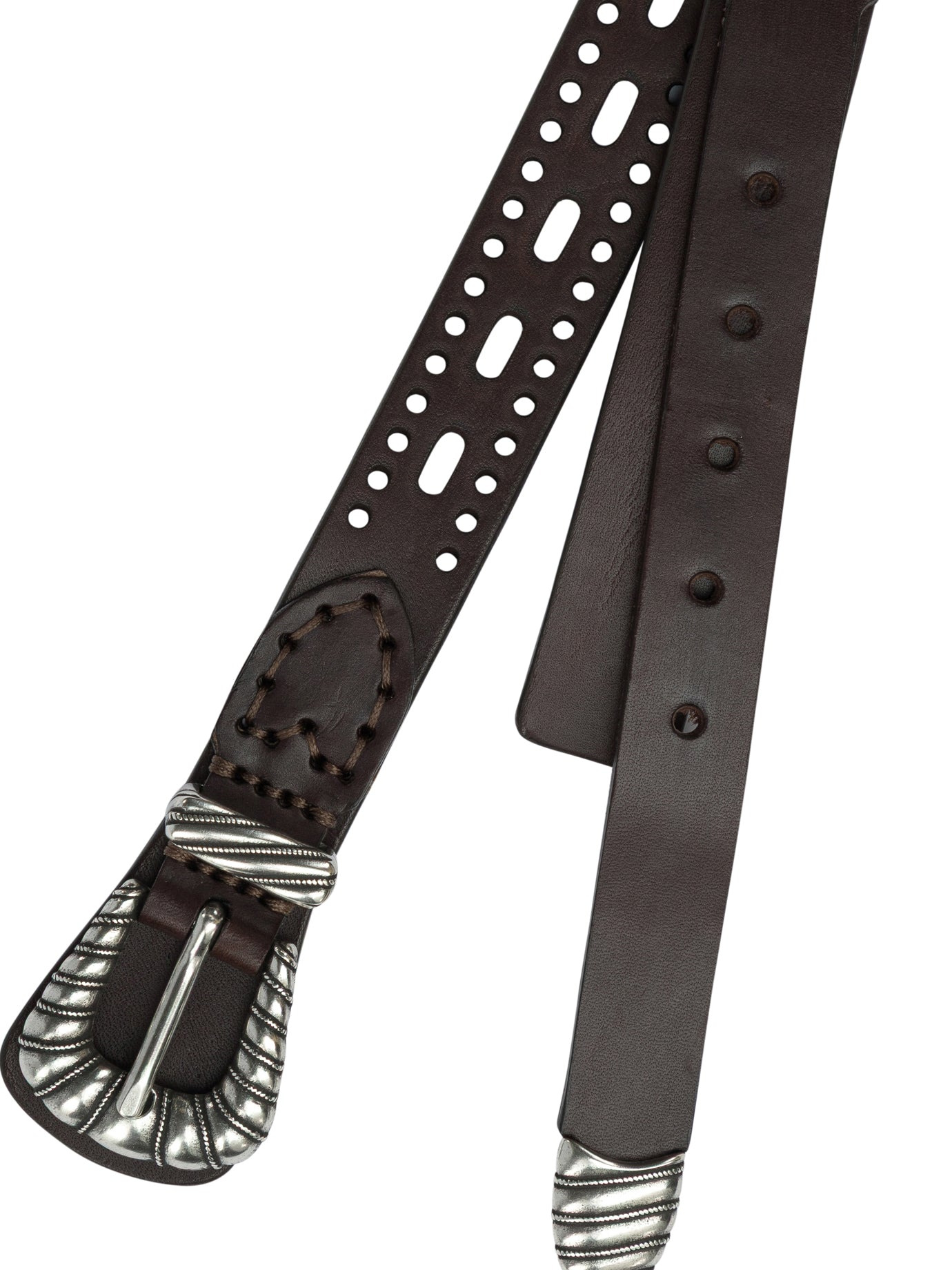 Etro Women Leather Belt With Perforated Details - 2