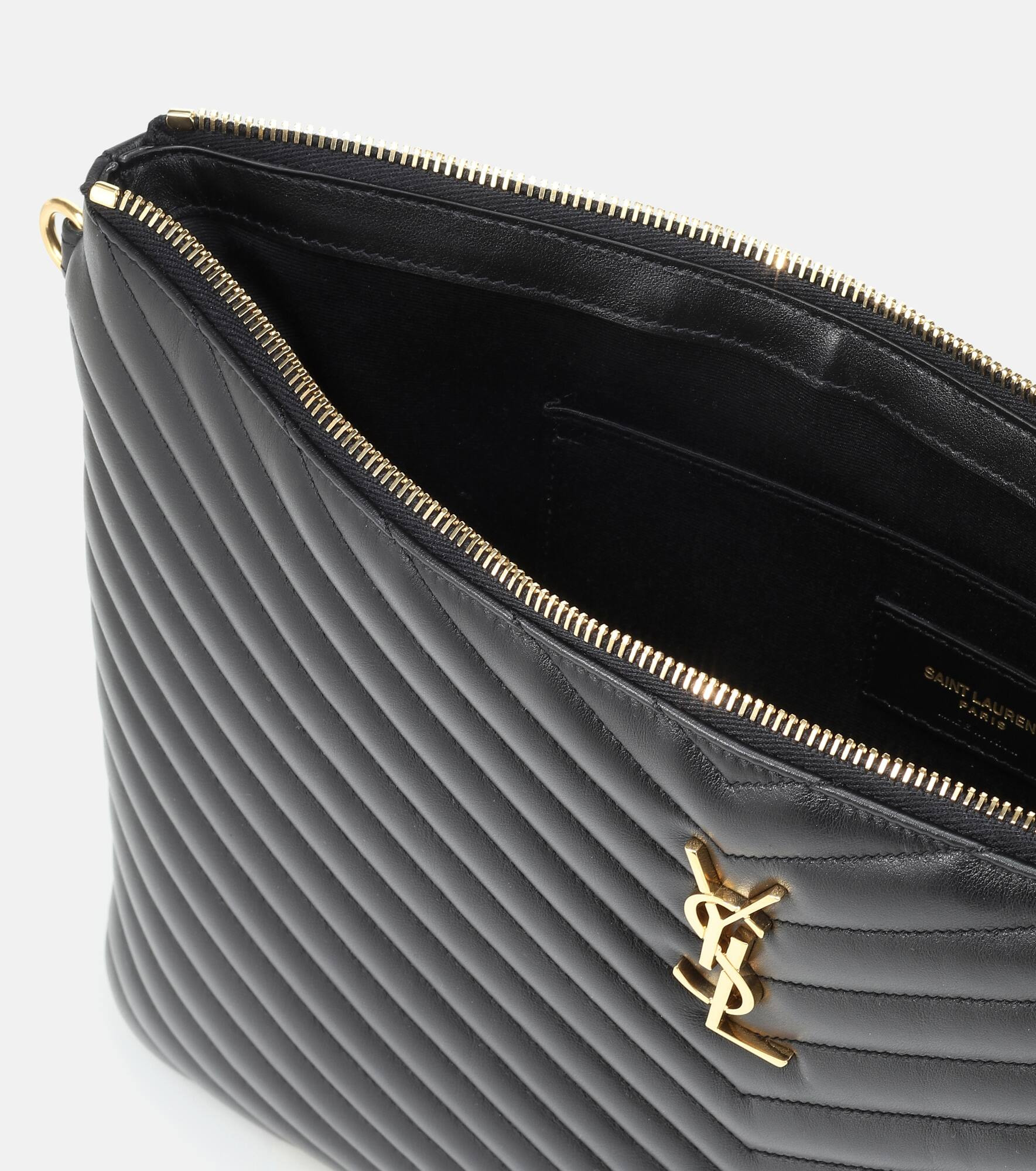 Matelassé leather clutch - 3