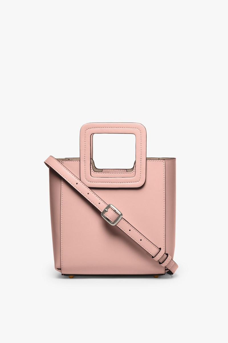 STAUD MINI SHIRLEY LEATHER BAG | DARK BLUSH 1