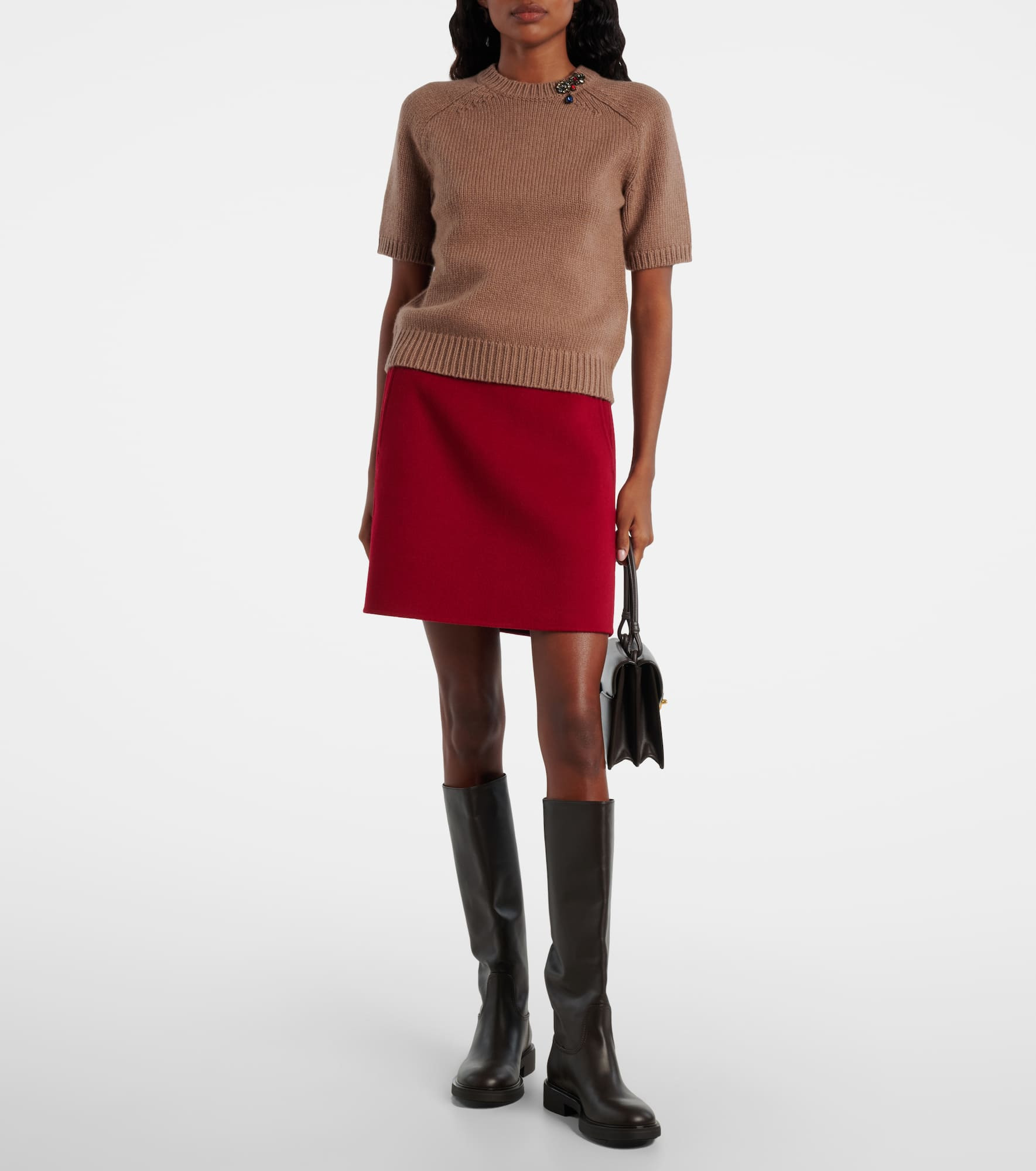 Knitted wool and cashmere top - 2