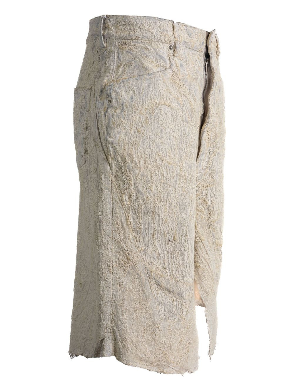frayed textured skirt - 4