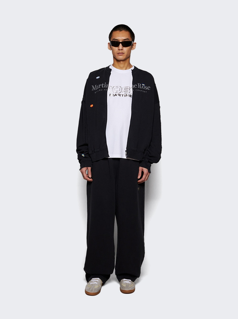 Wide Leg Sweatpant Black Washed - 5