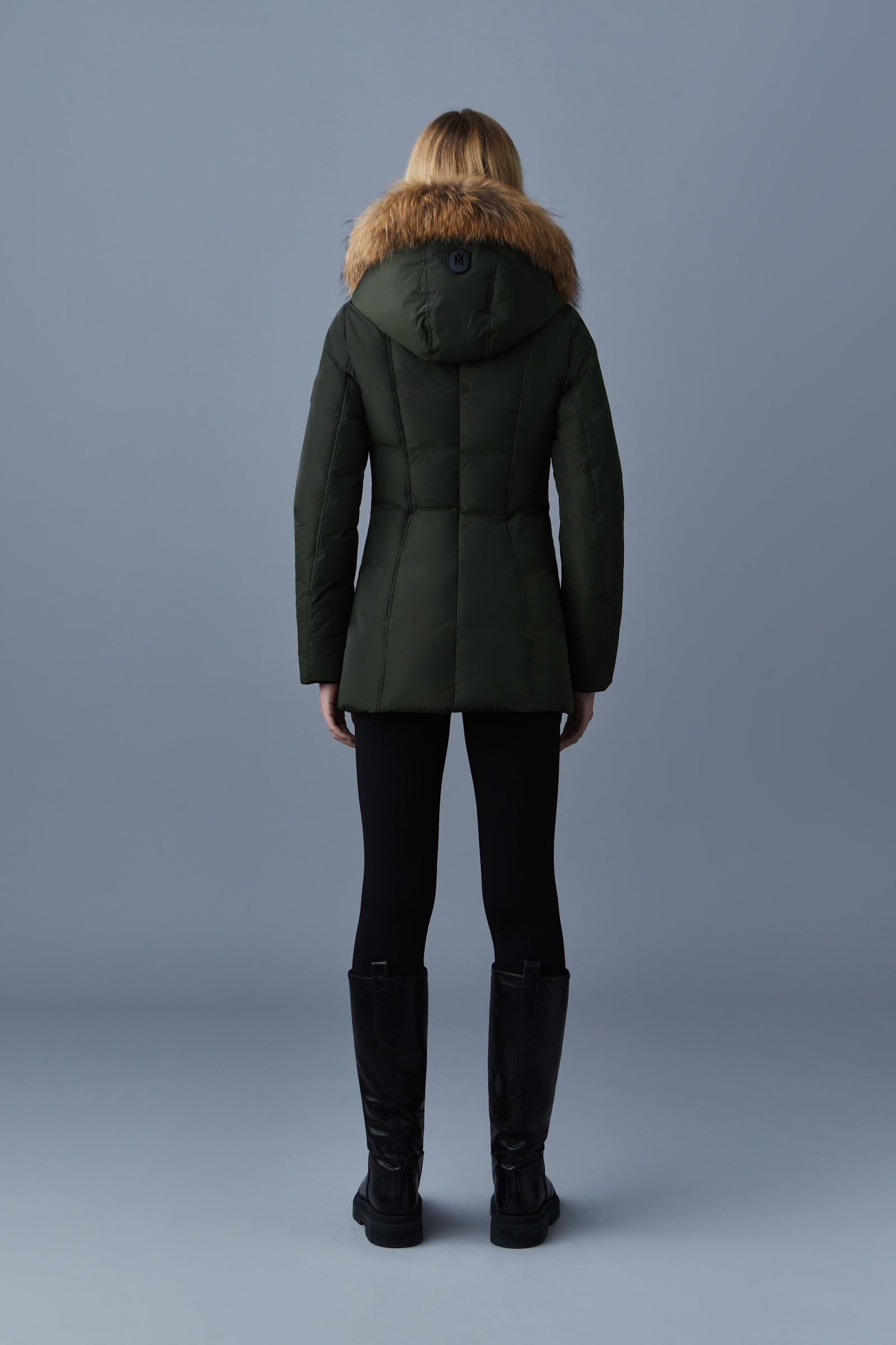 ADALI down coat with natural fur Signature Mackage Collar - 4
