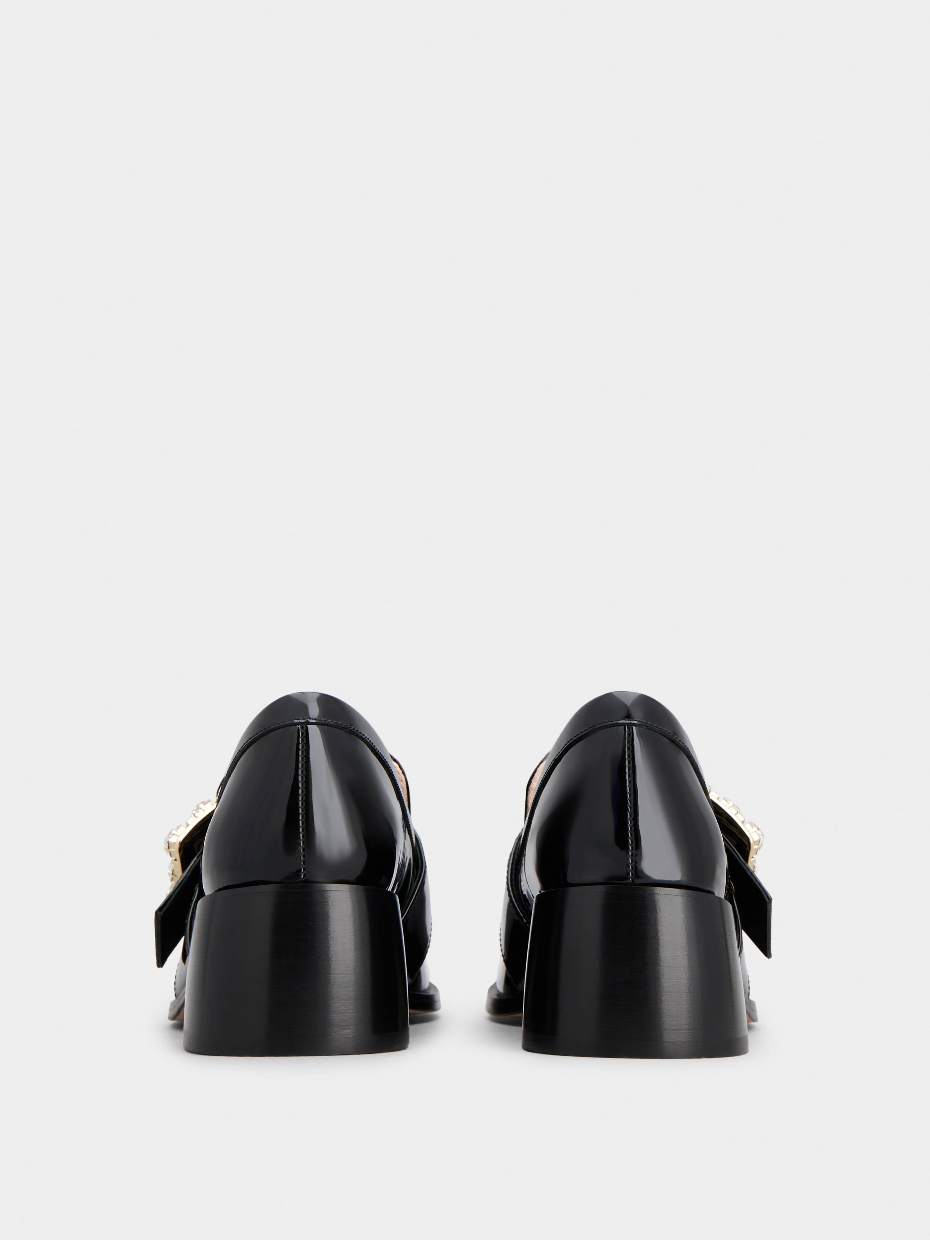 Viv' Rangers Strass Buckle Loafers in Patent Leather - 5