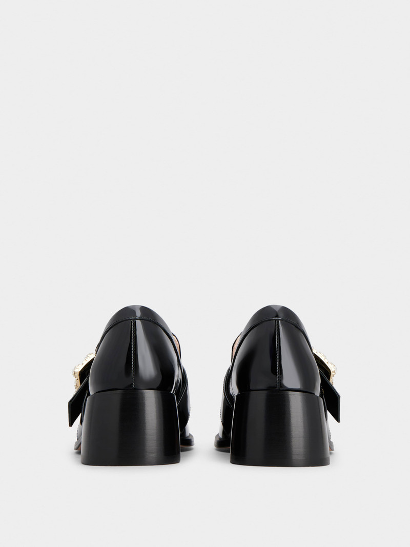 Roger Vivier Viv' Rangers Strass Buckle Loafers in Patent Leather outlook