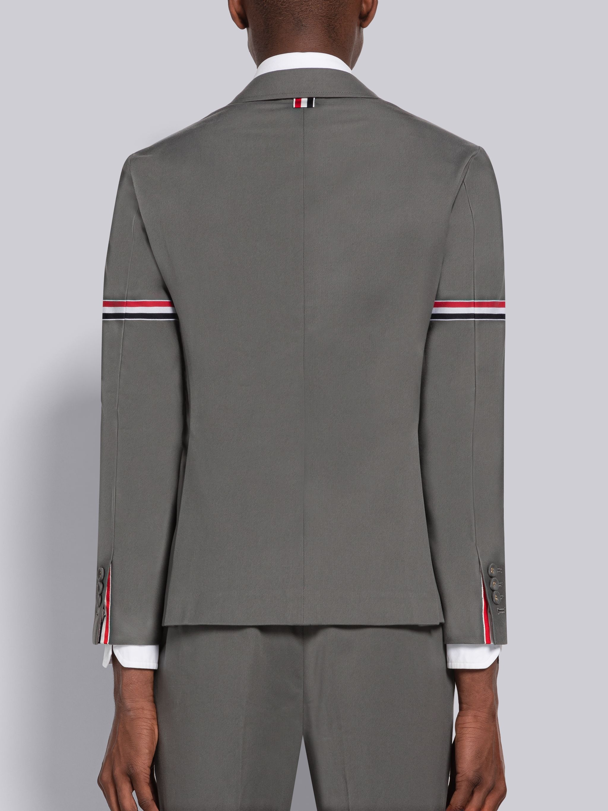 Stripe Twill Unconstructed Classic Single Breasted Sport Coat - 3