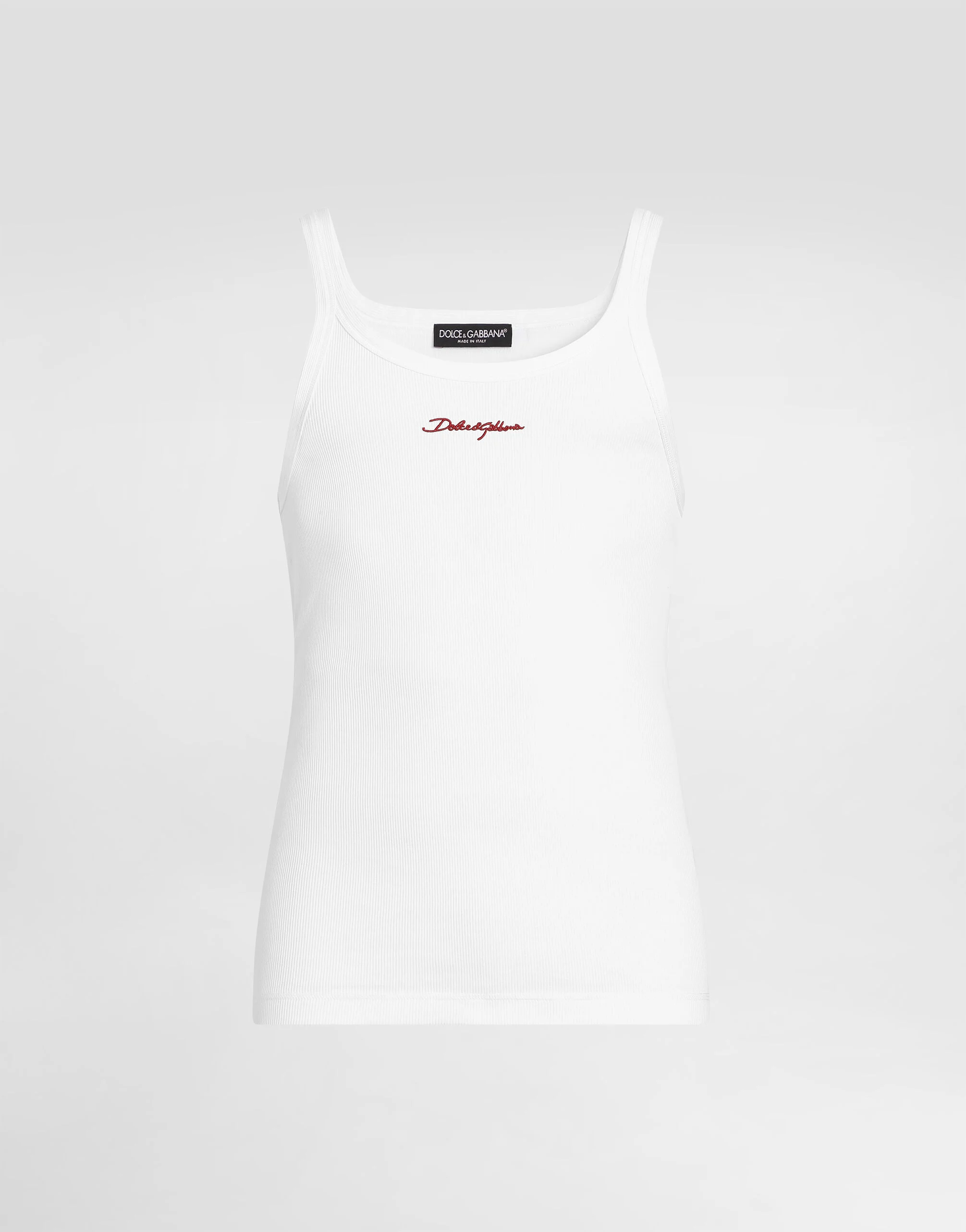 Cotton tank top with dg embroidery - 1