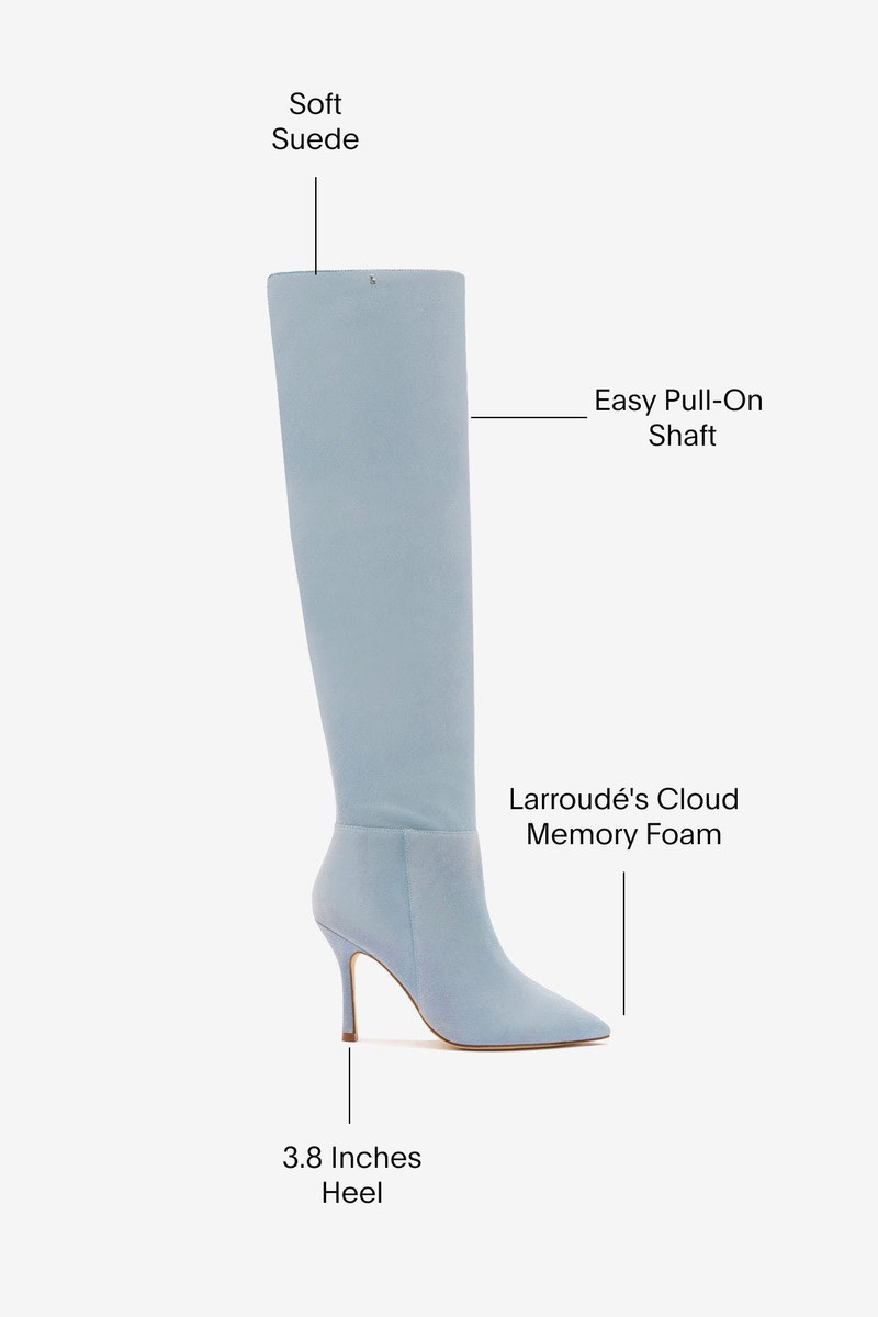 Kate Hi Boot In Light Blue Suede 5