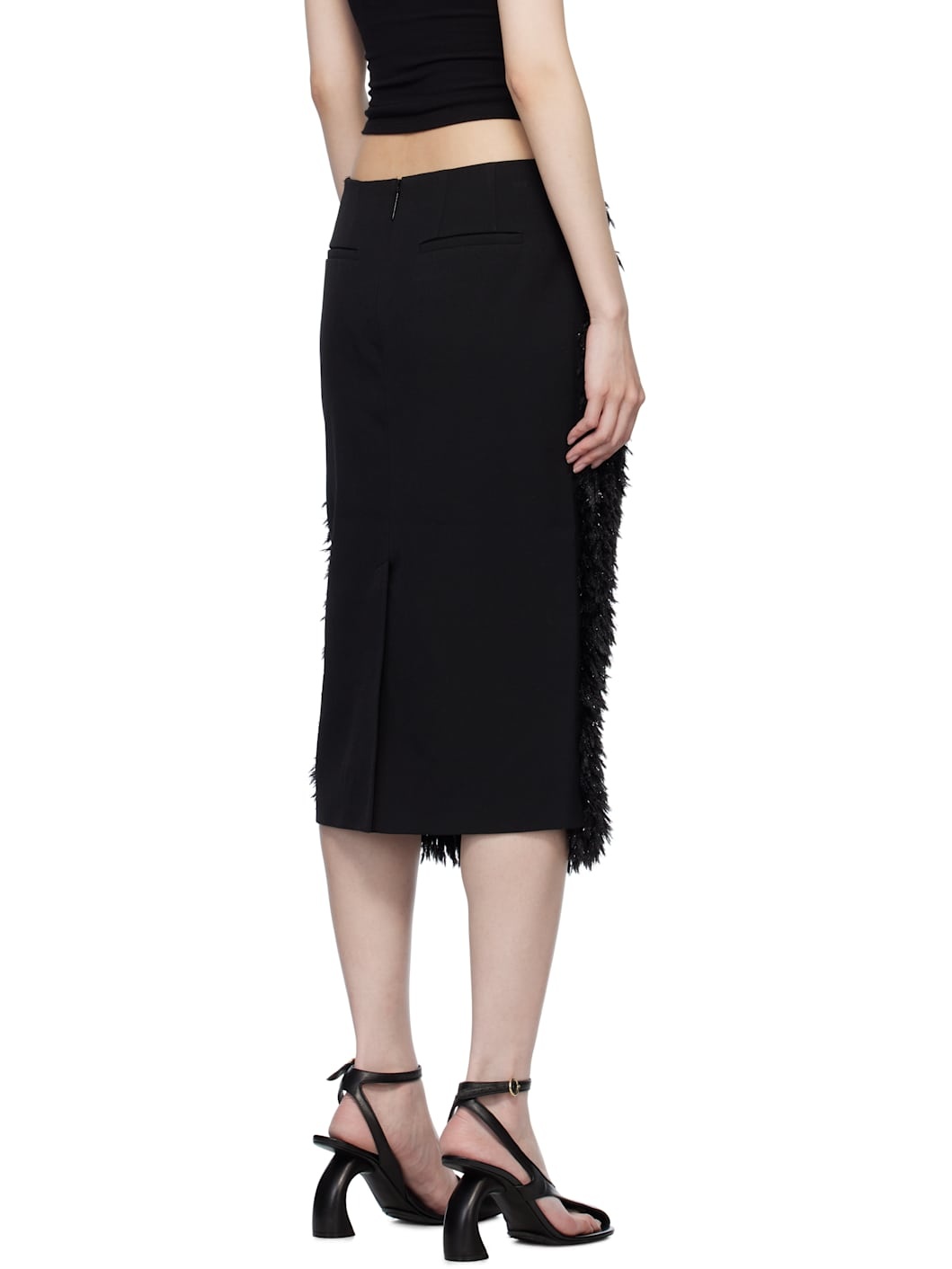 Black Eilo Midi Skirt - 3