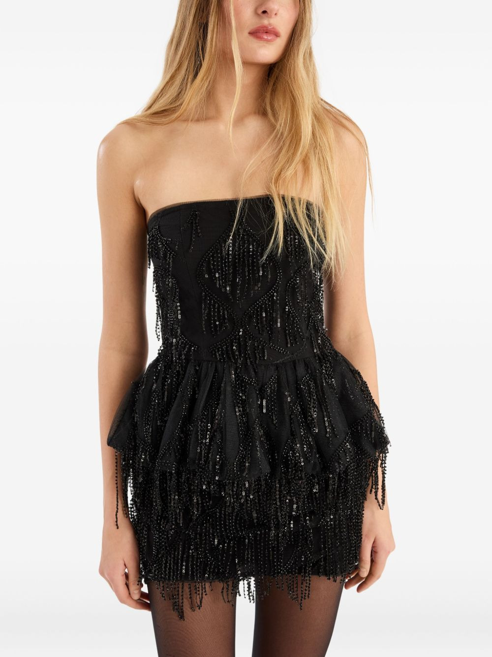 sequin-embellished fringe skirt - 2